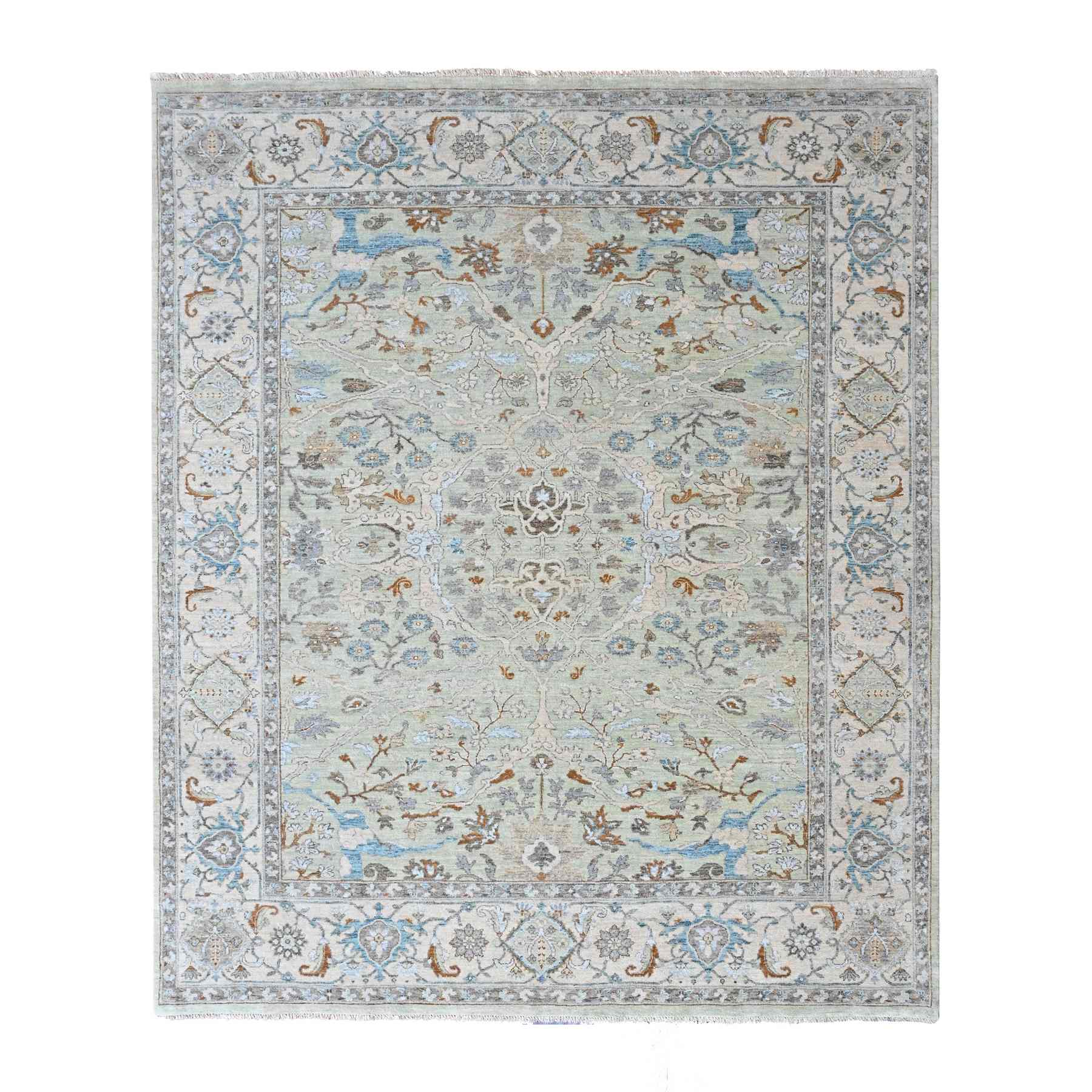 Oushak-And-Peshawar-Hand-Knotted-Rug-52925