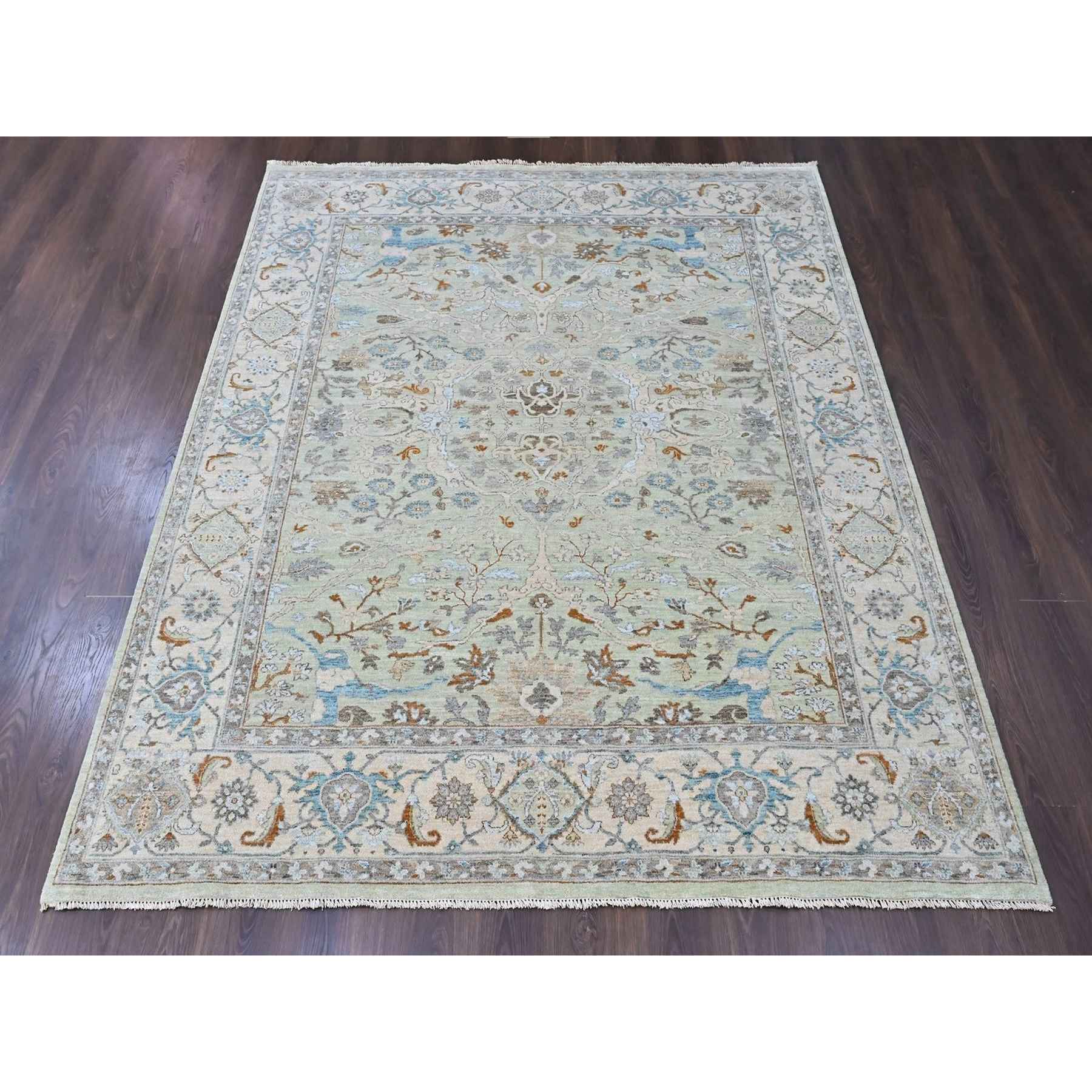 Oushak-And-Peshawar-Hand-Knotted-Rug-52925