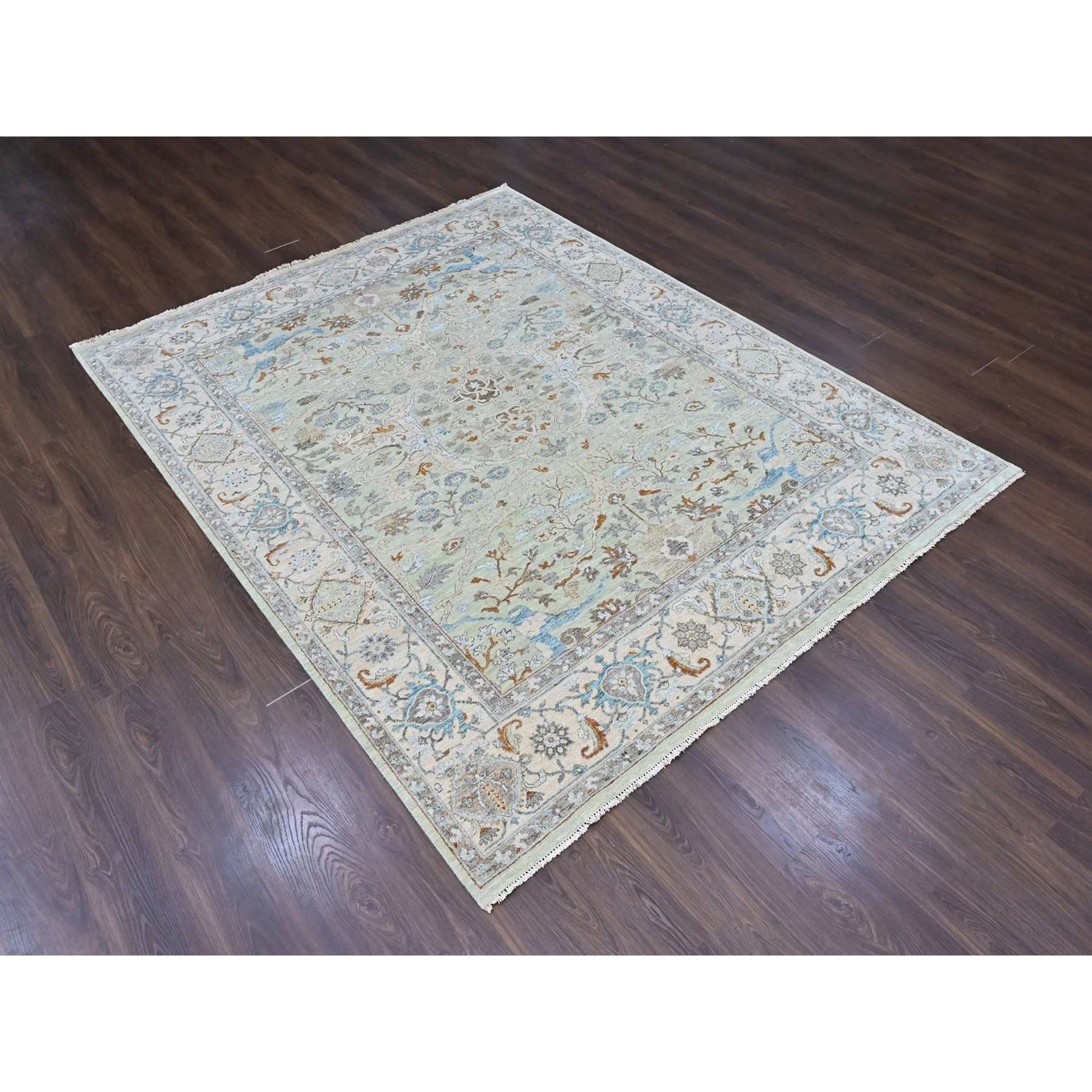 Oushak-And-Peshawar-Hand-Knotted-Rug-52930