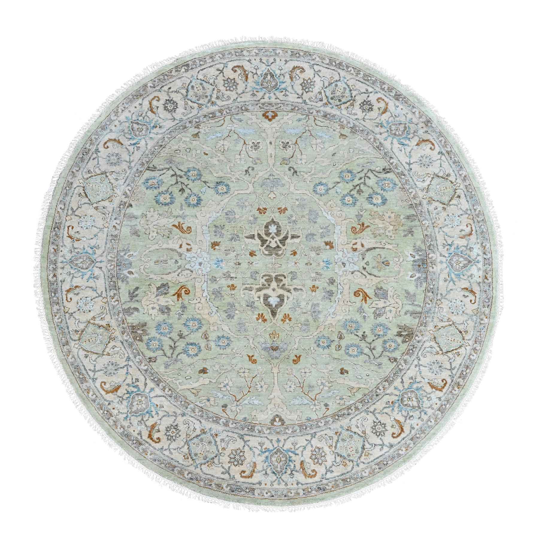 Oushak-And-Peshawar-Hand-Knotted-Rug-52935