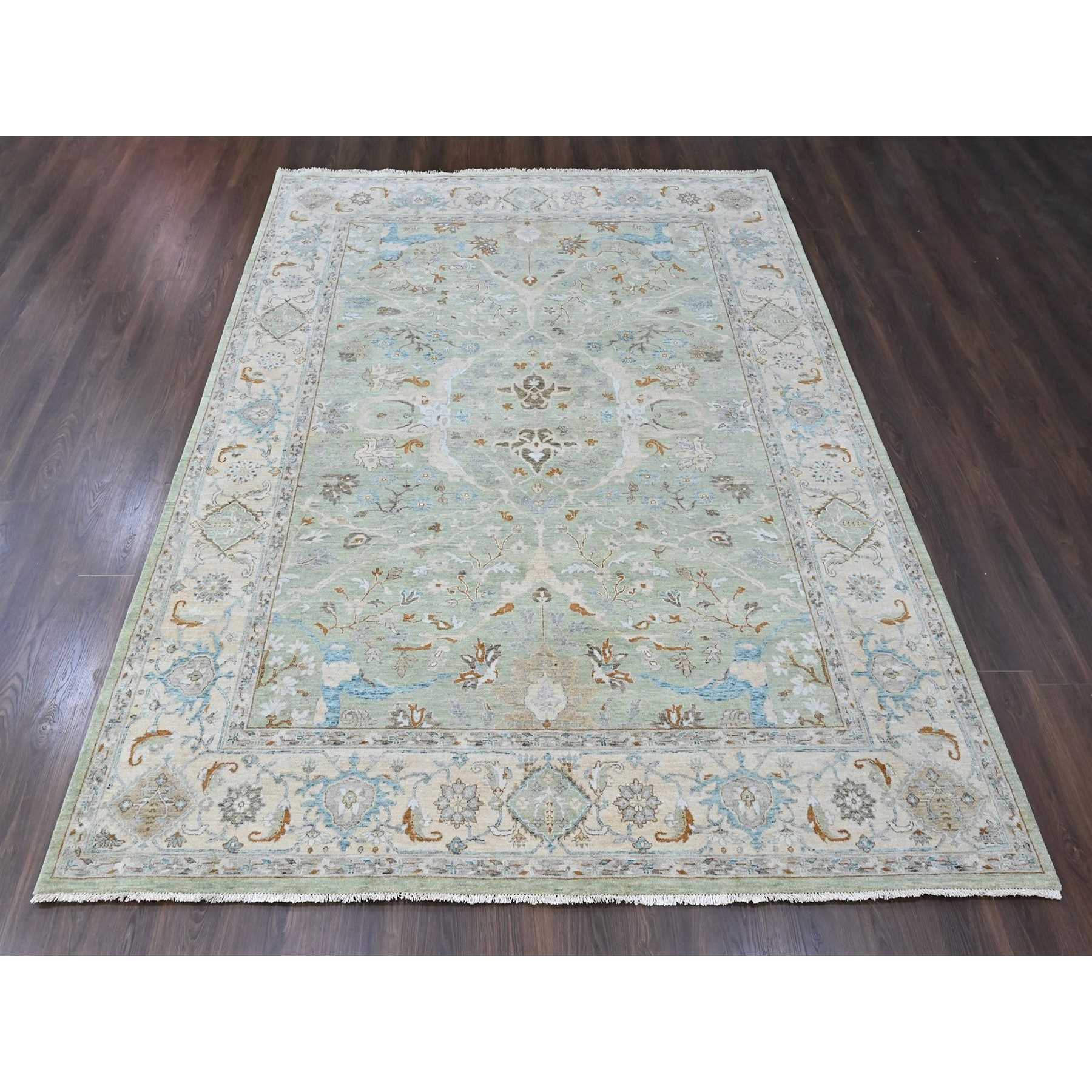 Oushak-And-Peshawar-Hand-Knotted-Rug-52945