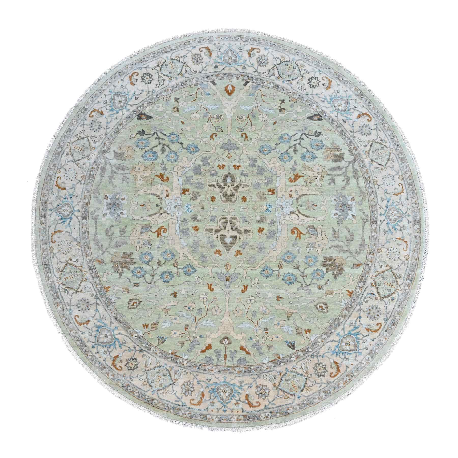 Oushak-And-Peshawar-Hand-Knotted-Rug-52955