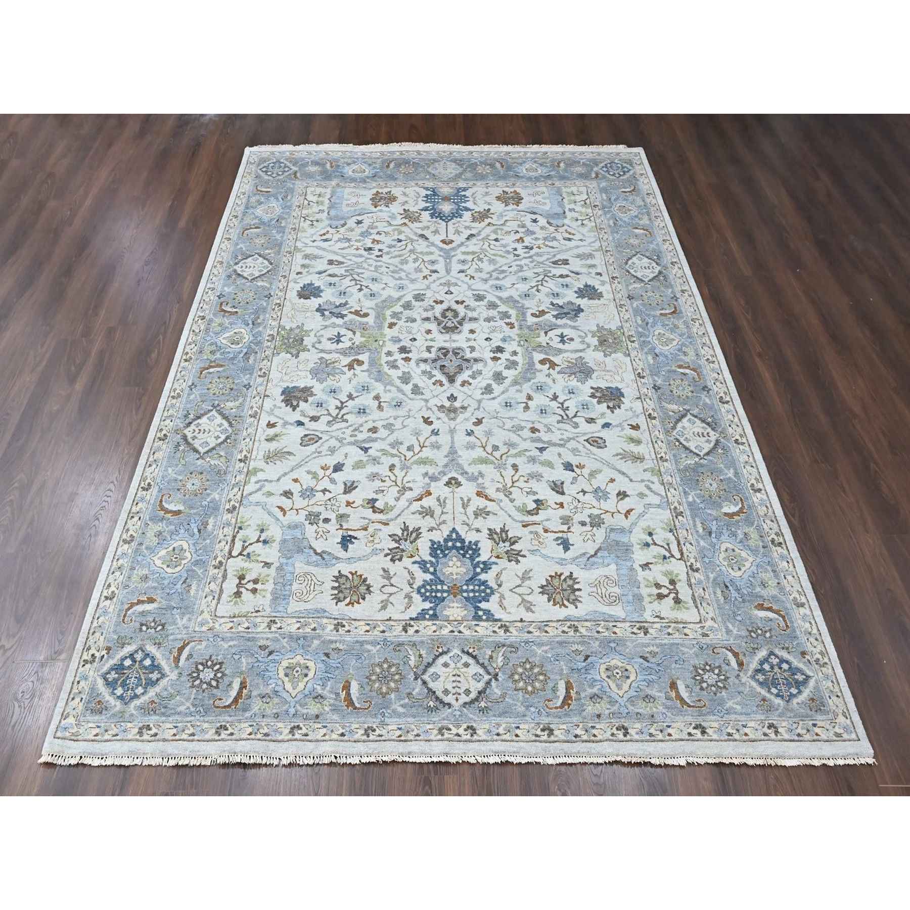 Oushak-And-Peshawar-Hand-Knotted-Rug-52970