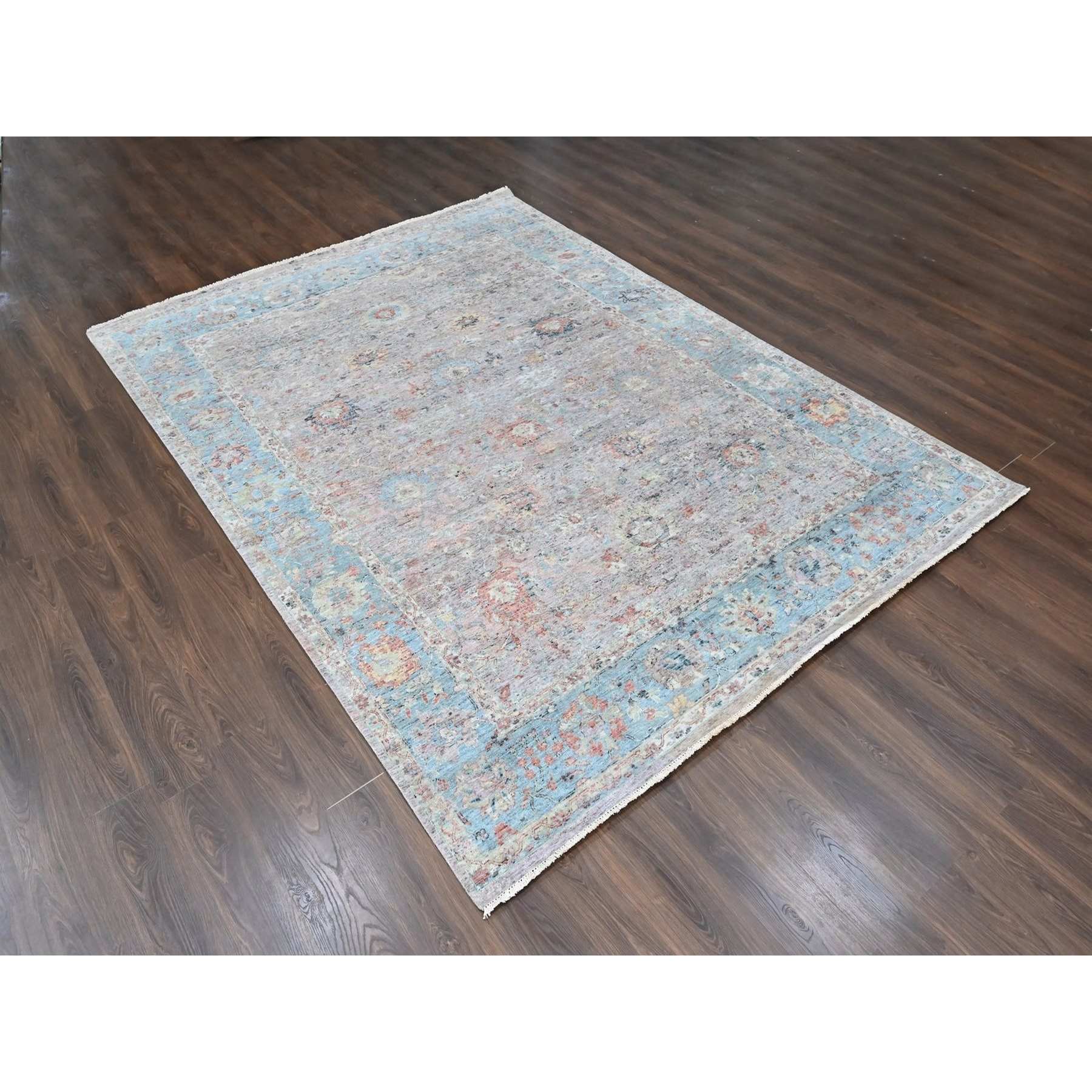 Oushak-And-Peshawar-Hand-Knotted-Rug-53005