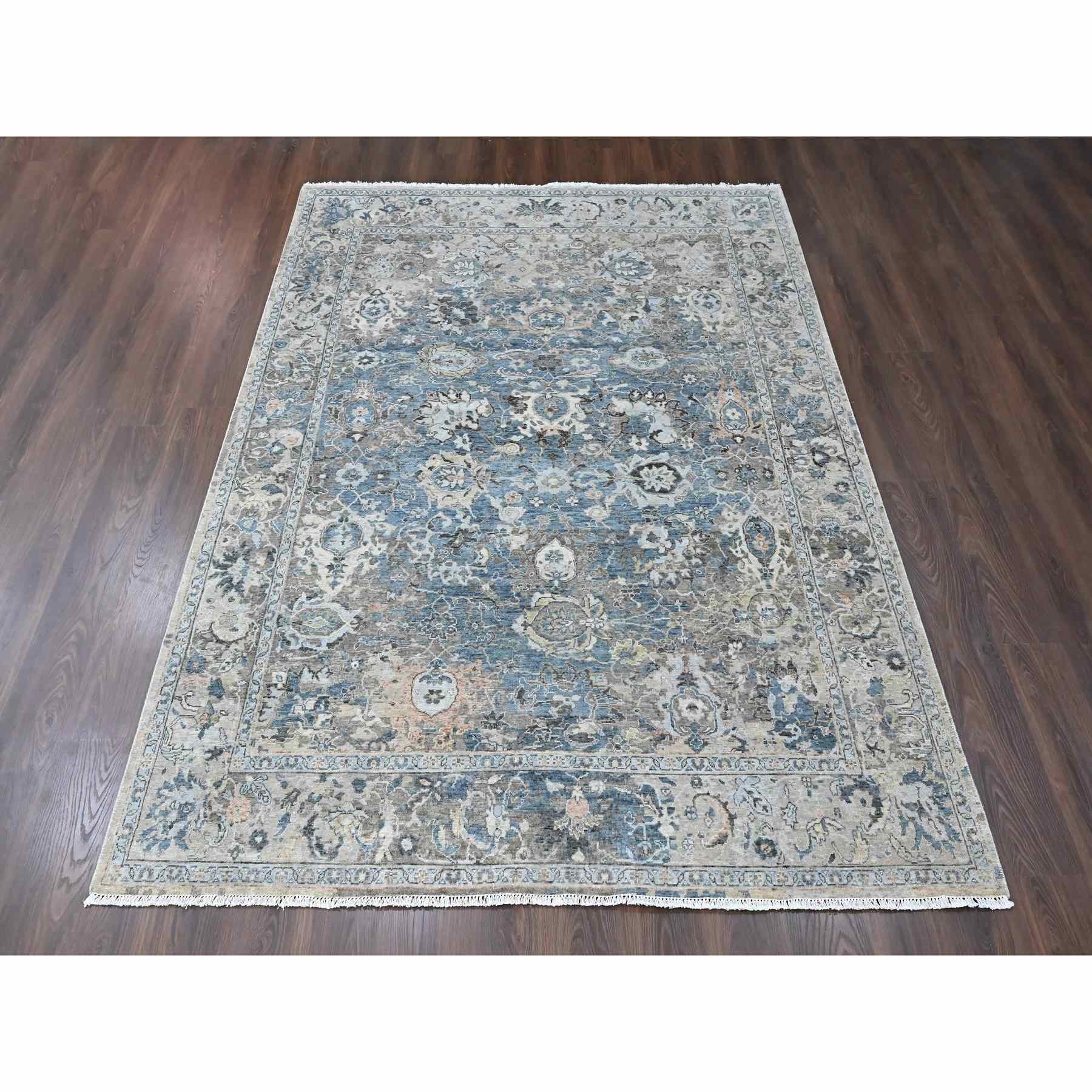 Oushak-And-Peshawar-Hand-Knotted-Rug-53015