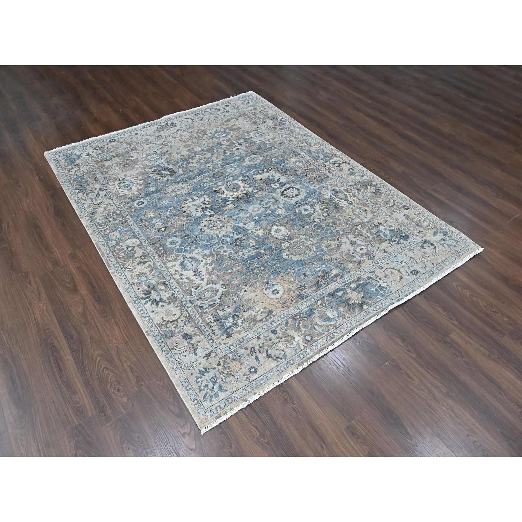 Oushak-And-Peshawar-Hand-Knotted-Rug-53015