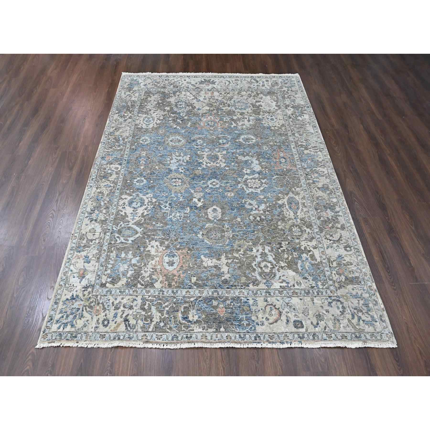 Oushak-And-Peshawar-Hand-Knotted-Rug-53020