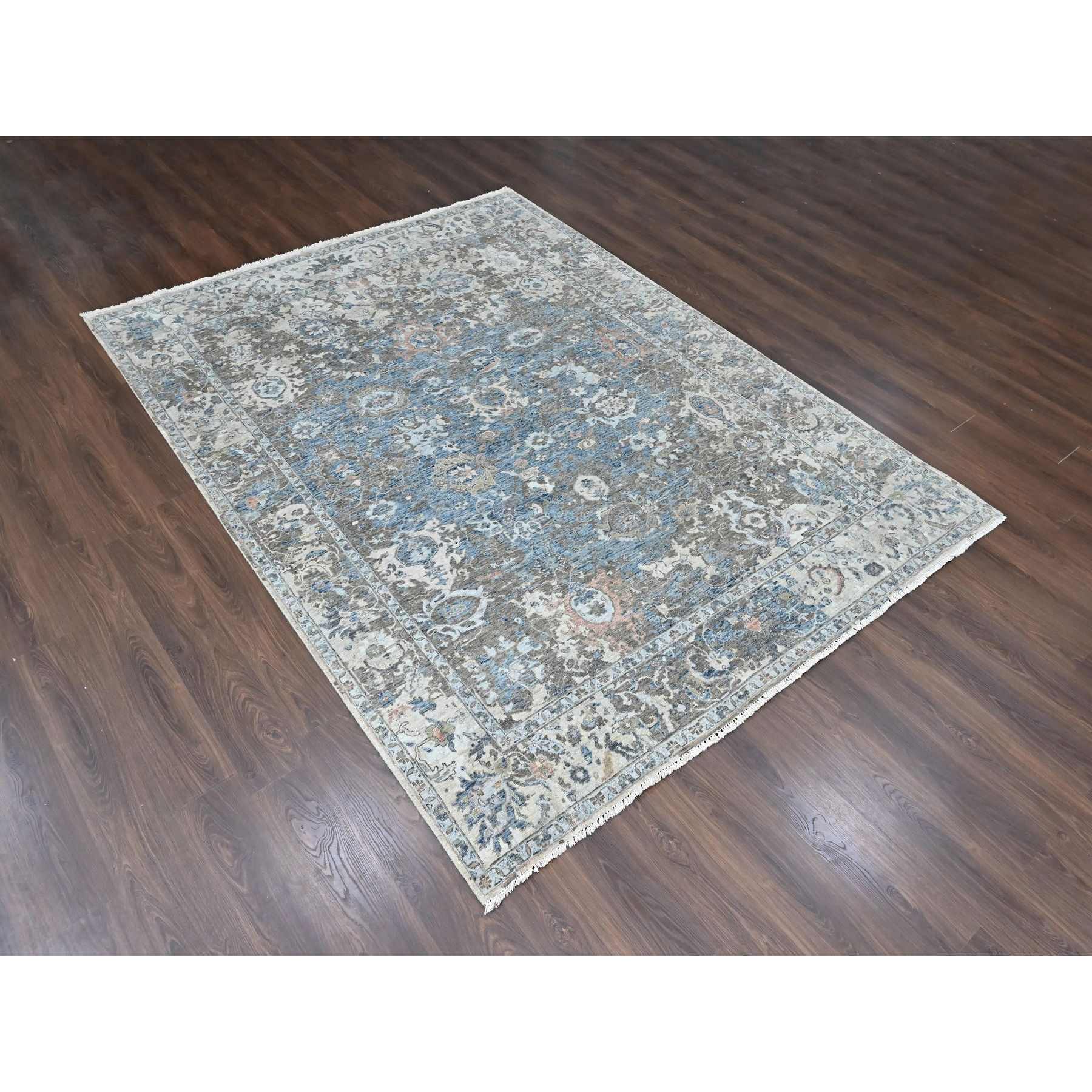 Oushak-And-Peshawar-Hand-Knotted-Rug-53025