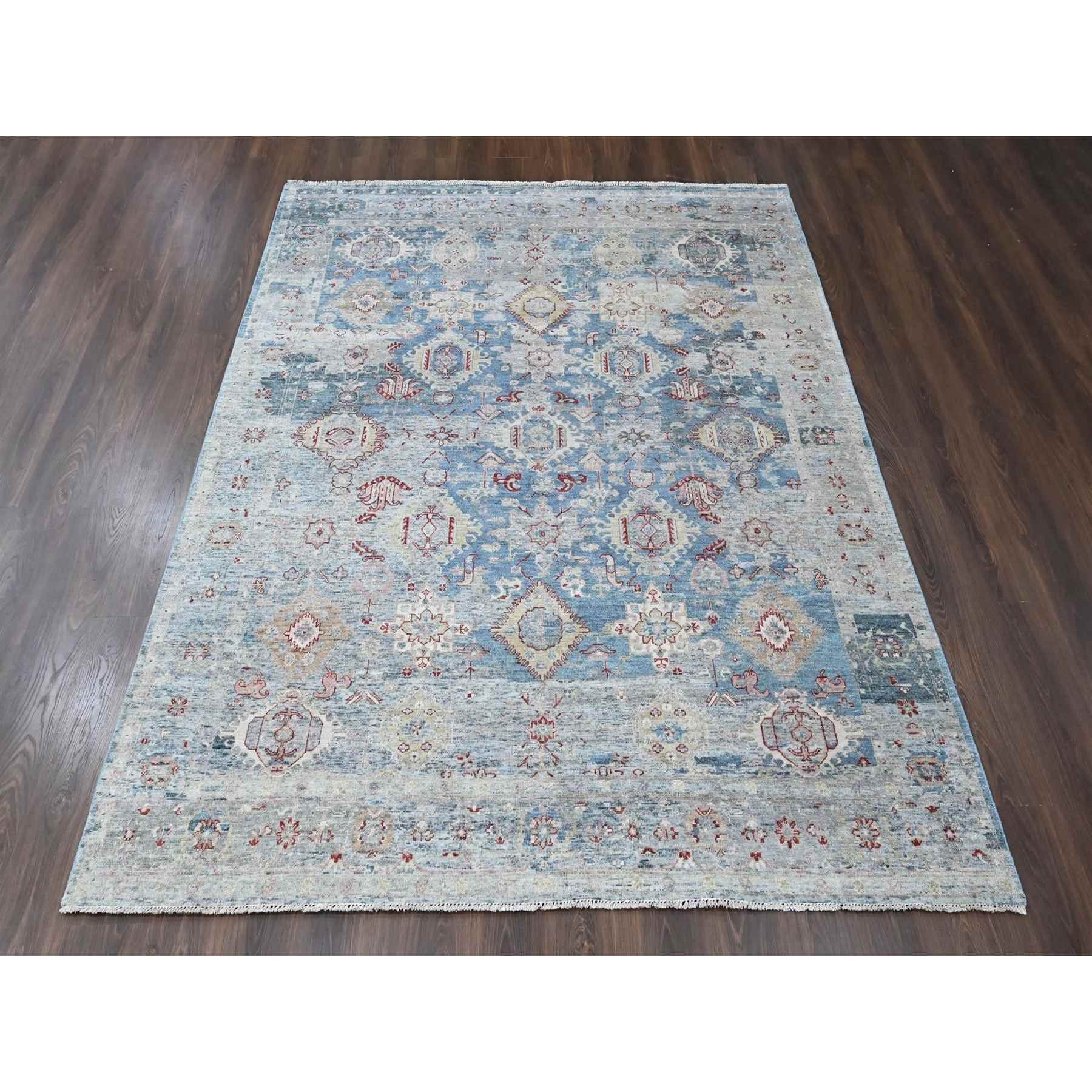 Tribal-Geometric-Hand-Knotted-Rug-52715