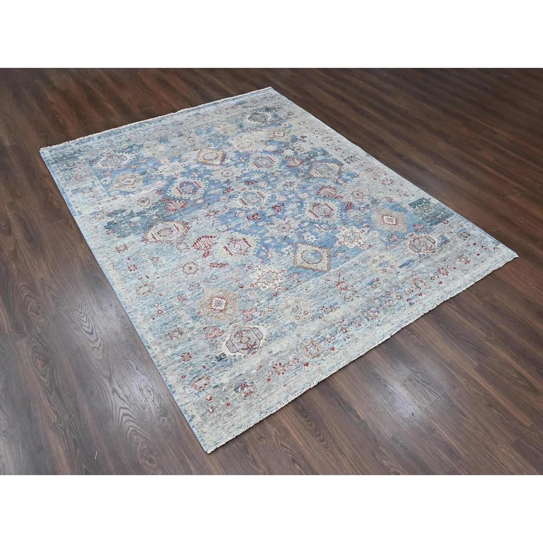 Tribal-Geometric-Hand-Knotted-Rug-52715