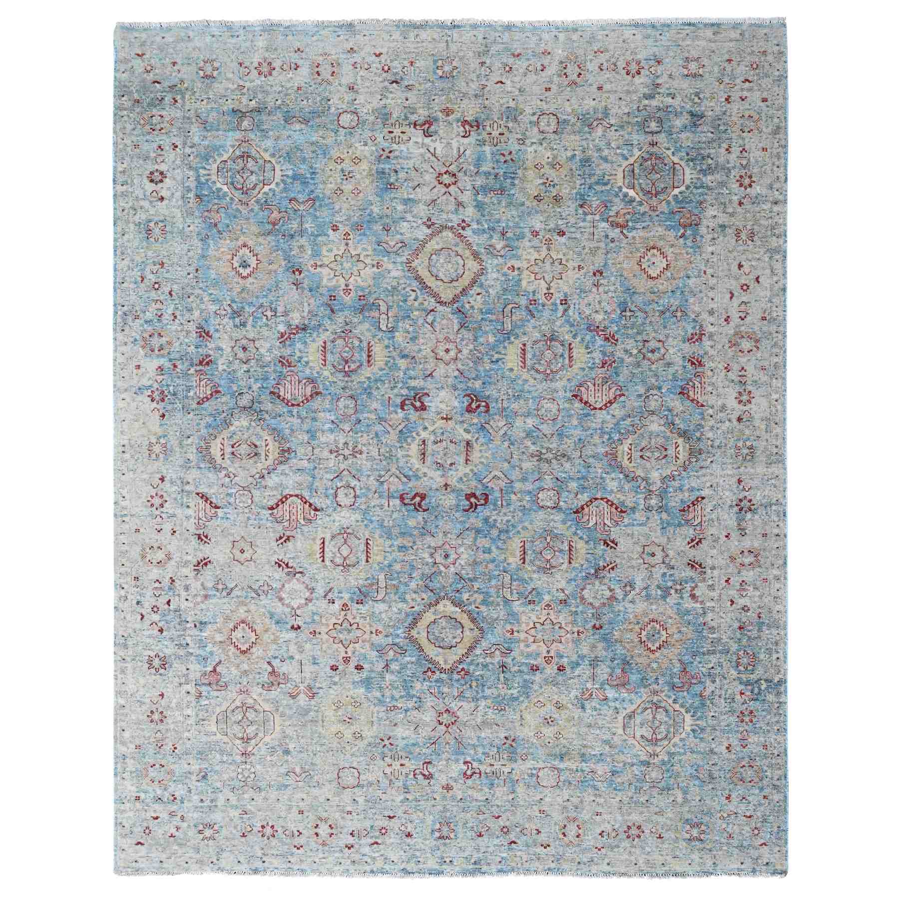 Tribal-Geometric-Hand-Knotted-Rug-52720
