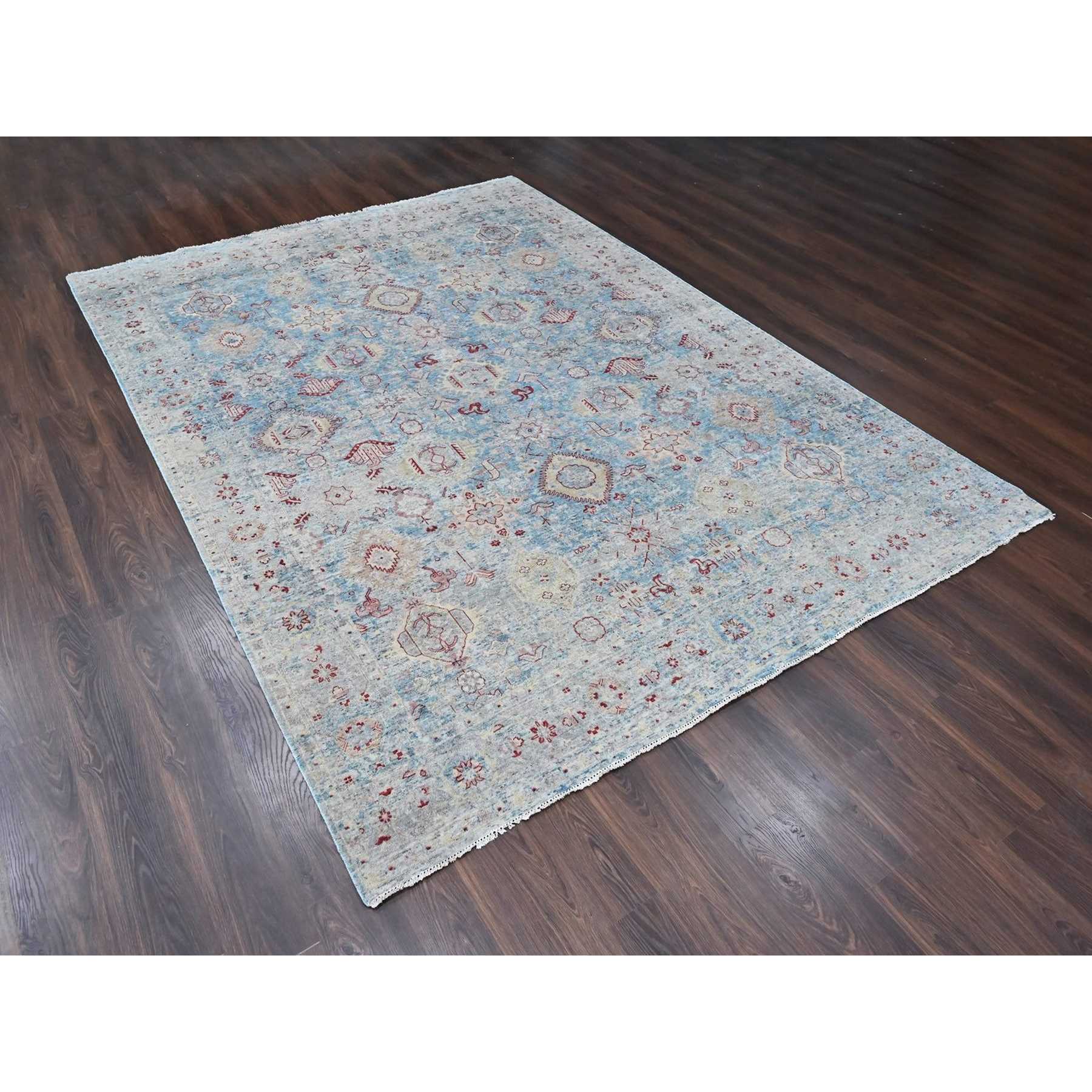 Tribal-Geometric-Hand-Knotted-Rug-52720