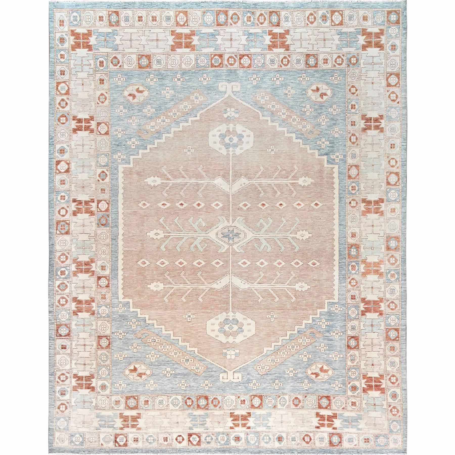 Oushak-And-Peshawar-Hand-Knotted-Rug-9880