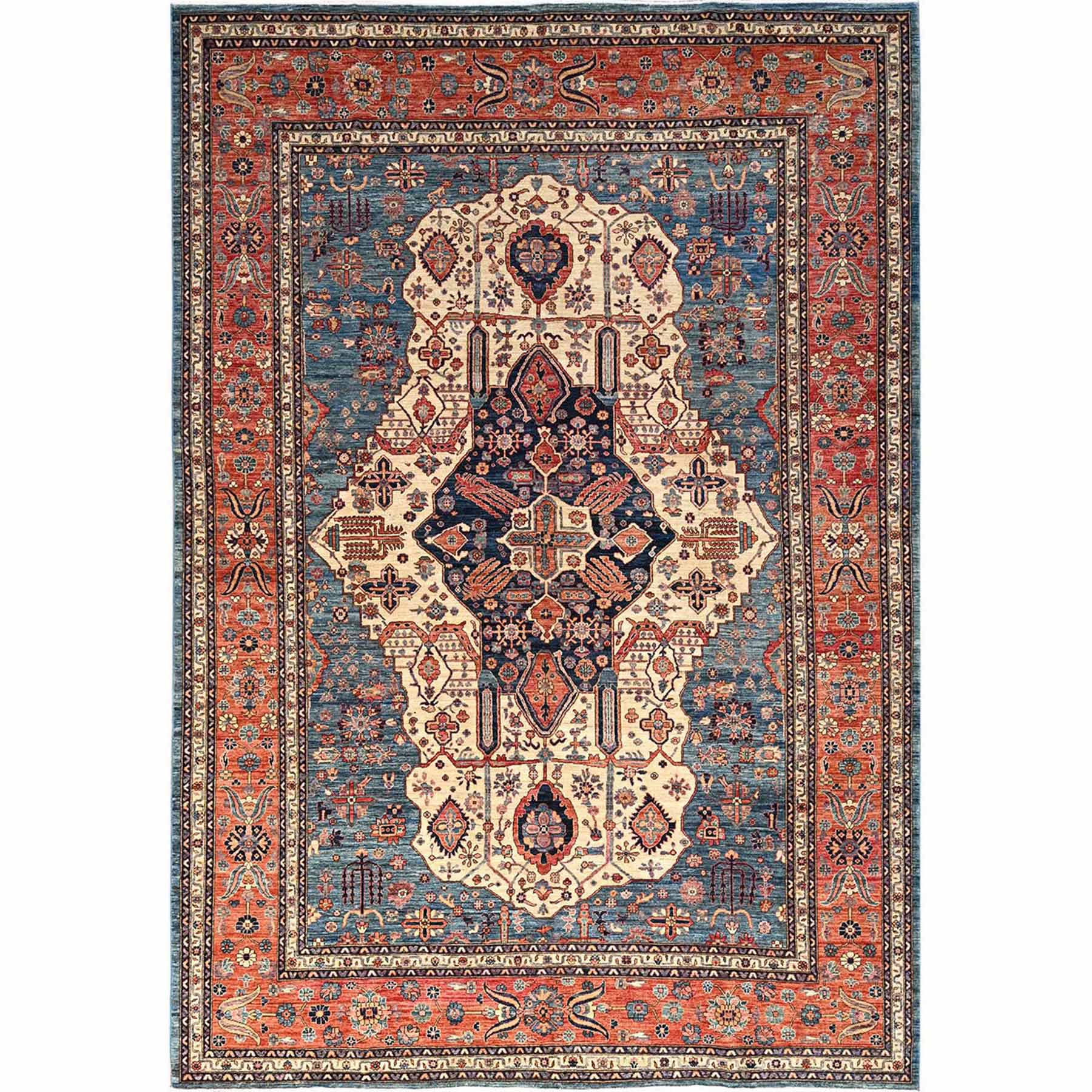 Tribal-Geometric-Hand-Knotted-Rug-8000