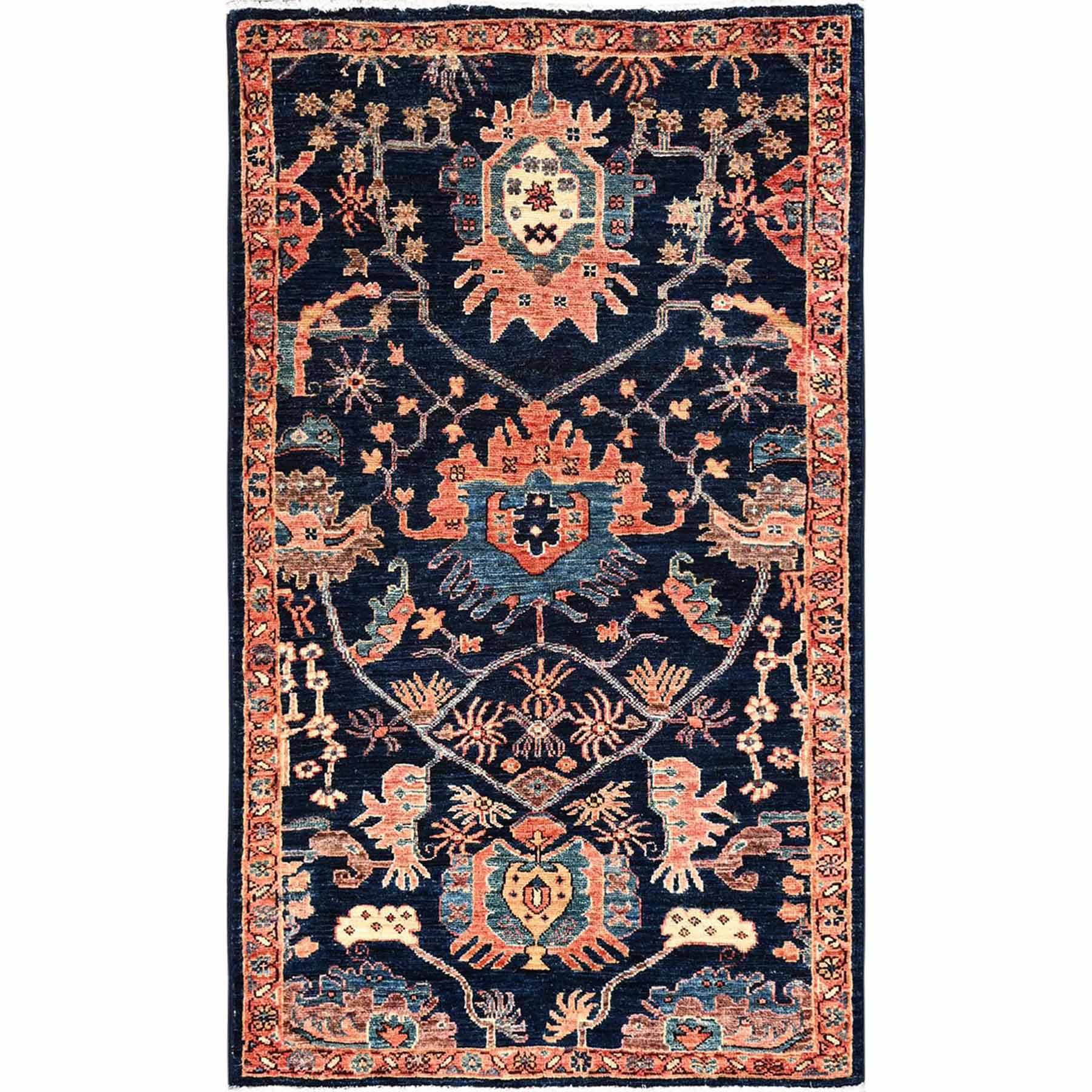 Tribal-Geometric-Hand-Knotted-Rug-8105