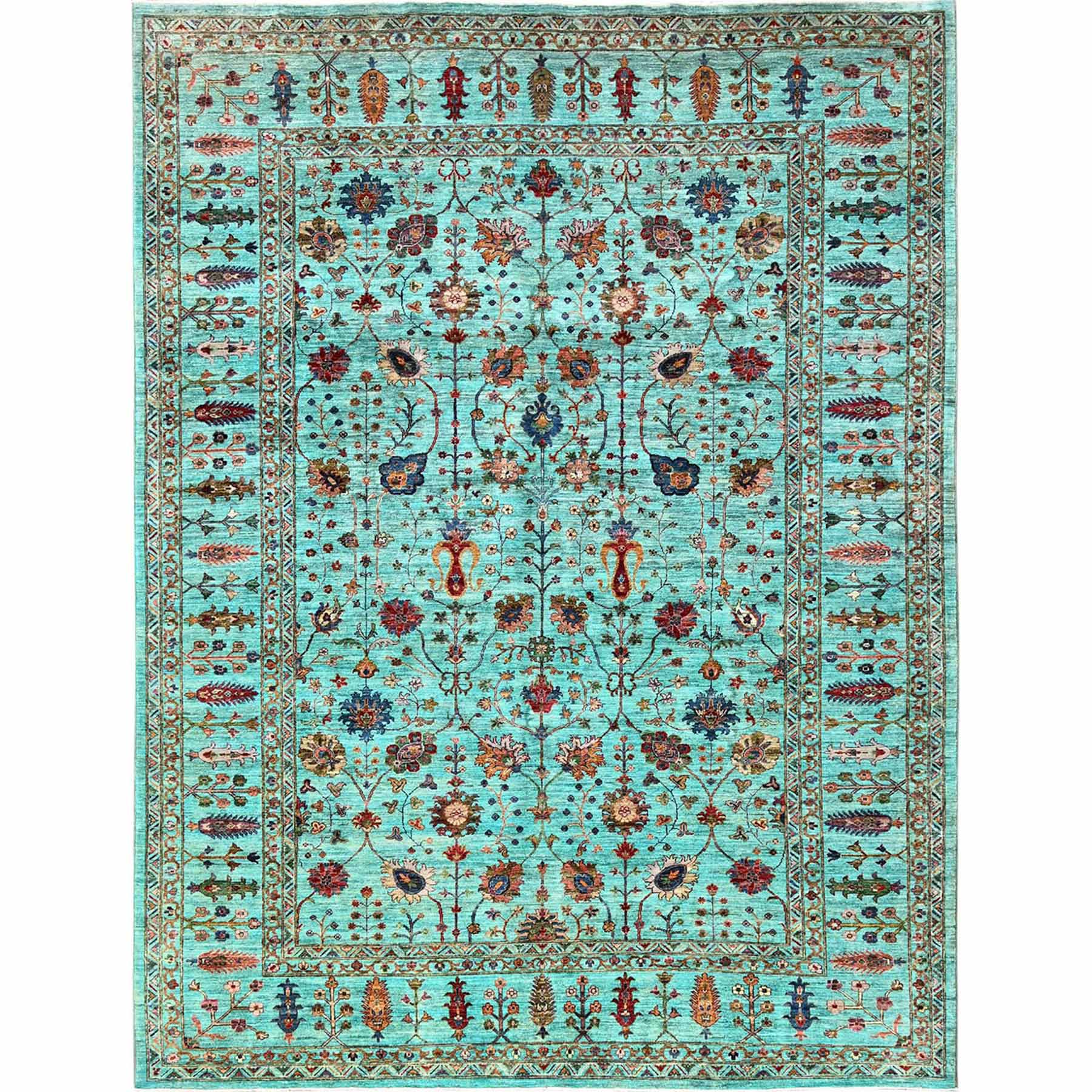 Tribal-Geometric-Hand-Knotted-Rug-9070