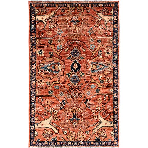 Dusted Clay Peach, Aryana Grade, Bijar Garus Design, Vegetable Dyes, High Mountain Wool, Hand Knotted, Soft Pile, Densely Woven, Oriental 