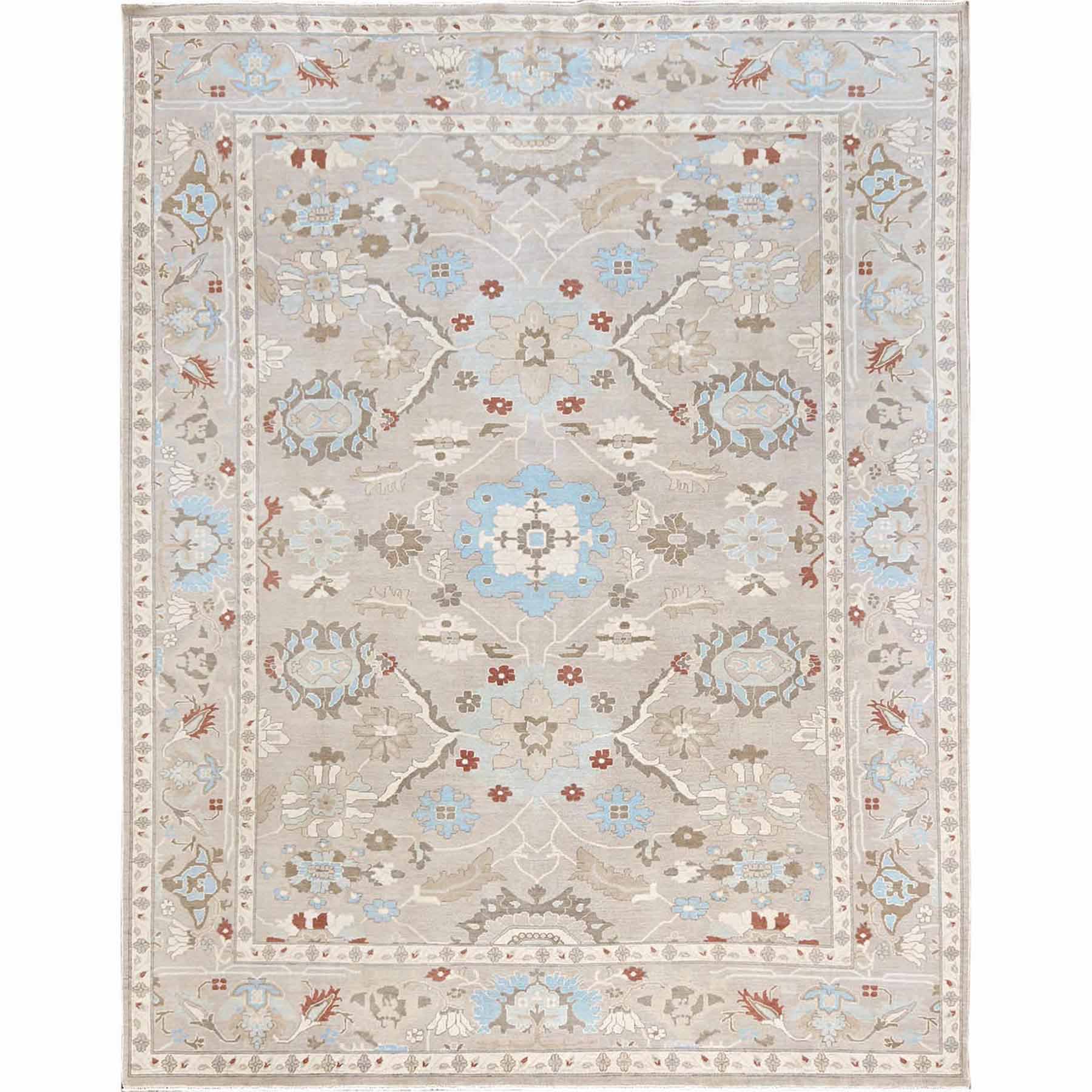 Oushak-And-Peshawar-Hand-Knotted-Rug-10440