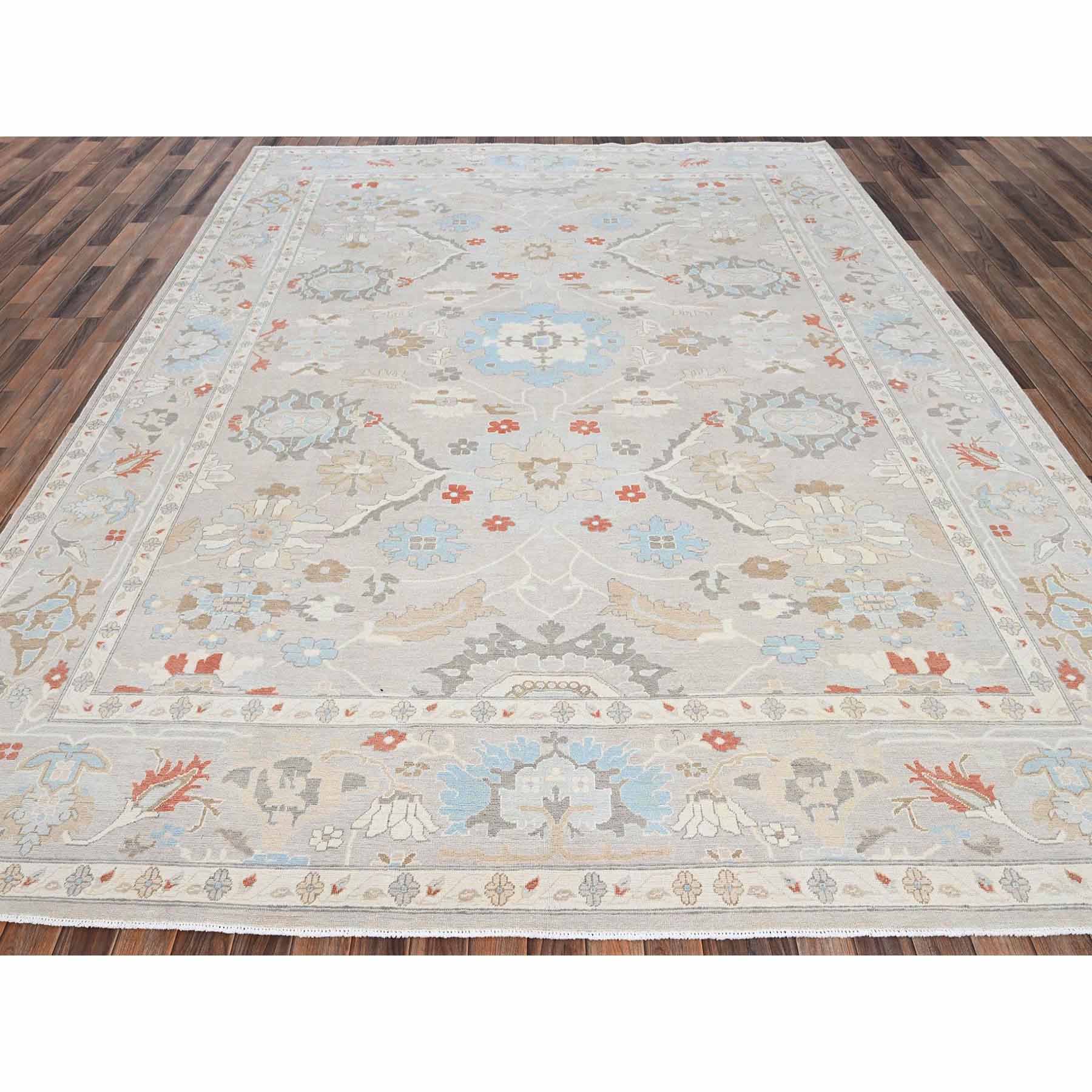 Oushak-And-Peshawar-Hand-Knotted-Rug-10440