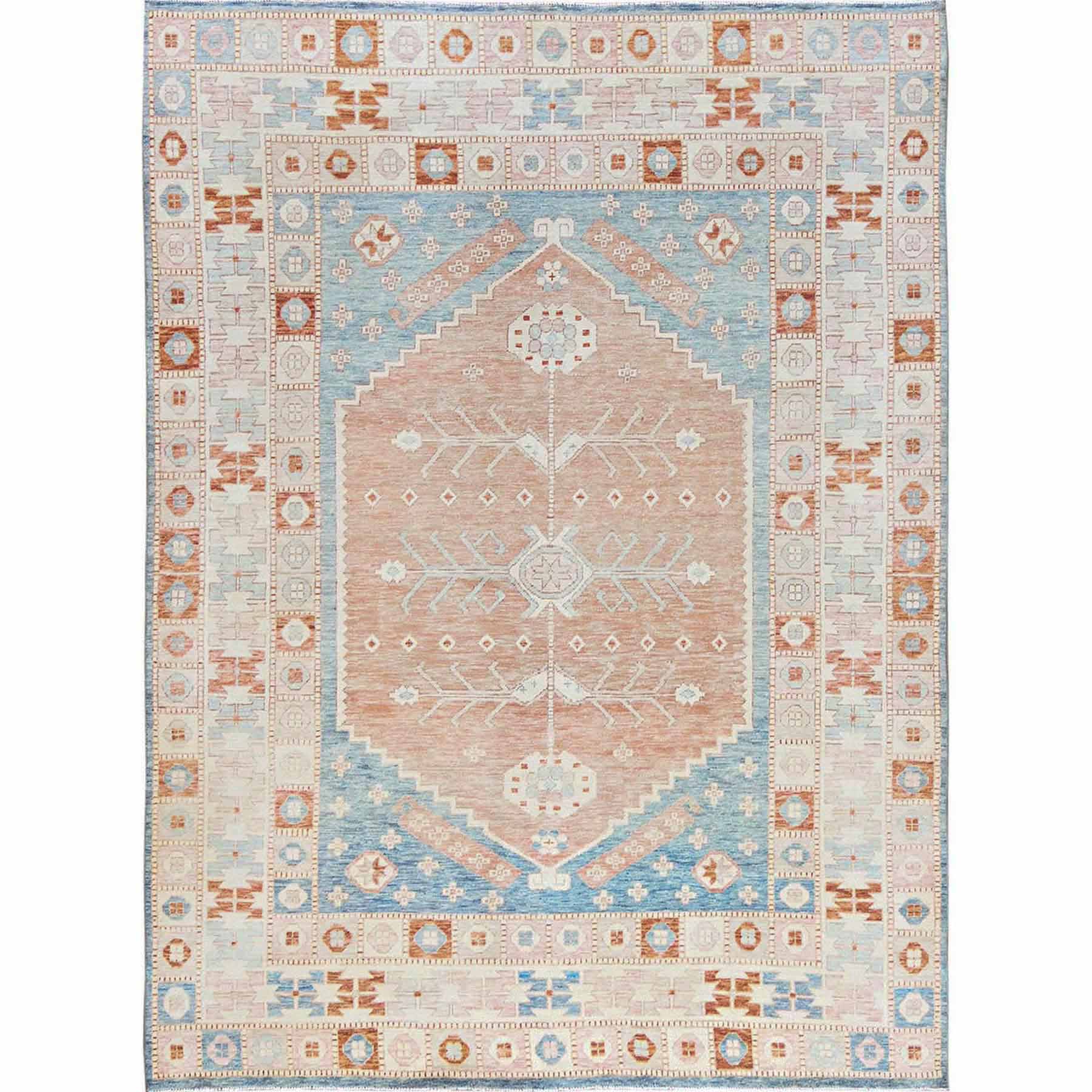 Oushak-And-Peshawar-Hand-Knotted-Rug-10520