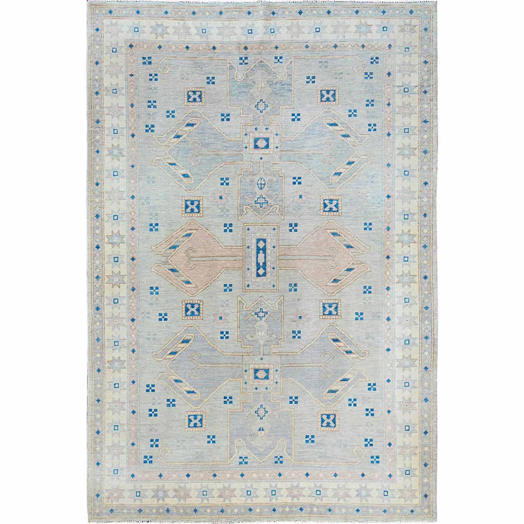 Oushak-And-Peshawar-Hand-Knotted-Rug-10525