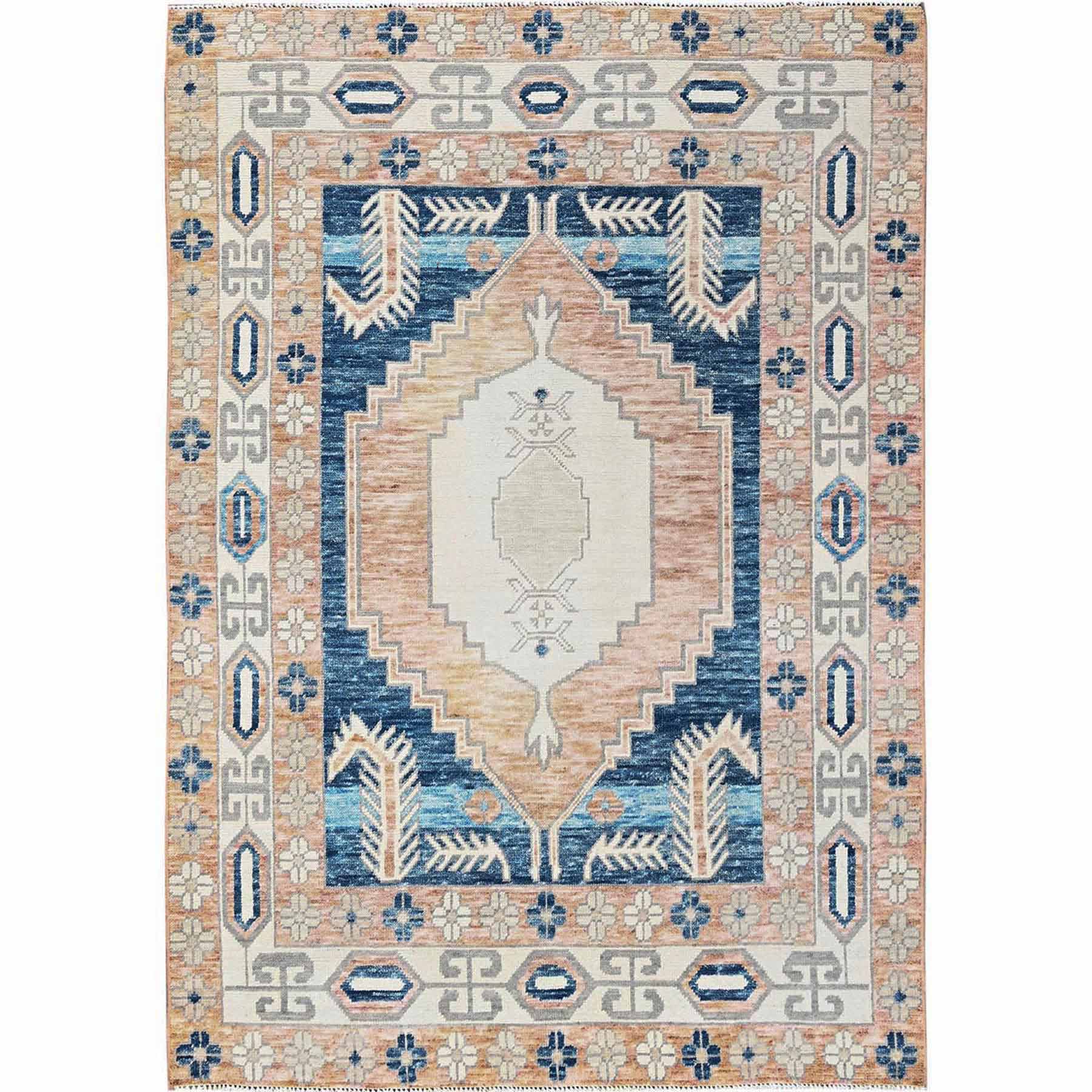 Oushak-And-Peshawar-Hand-Knotted-Rug-10545