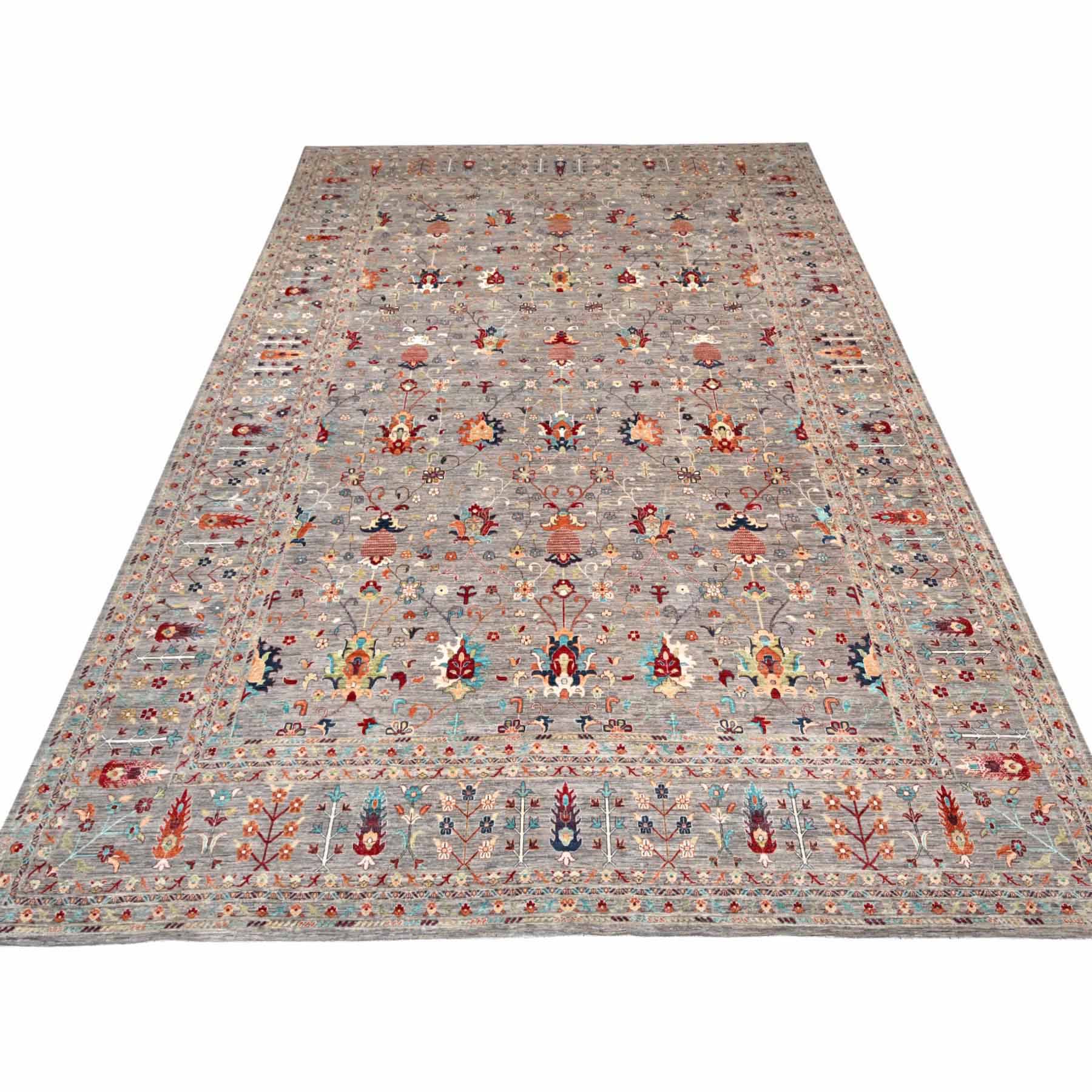 Tribal-Geometric-Hand-Knotted-Rug-10400