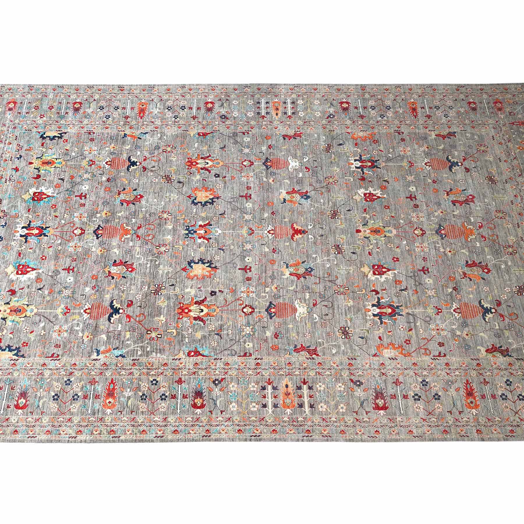 Tribal-Geometric-Hand-Knotted-Rug-10400