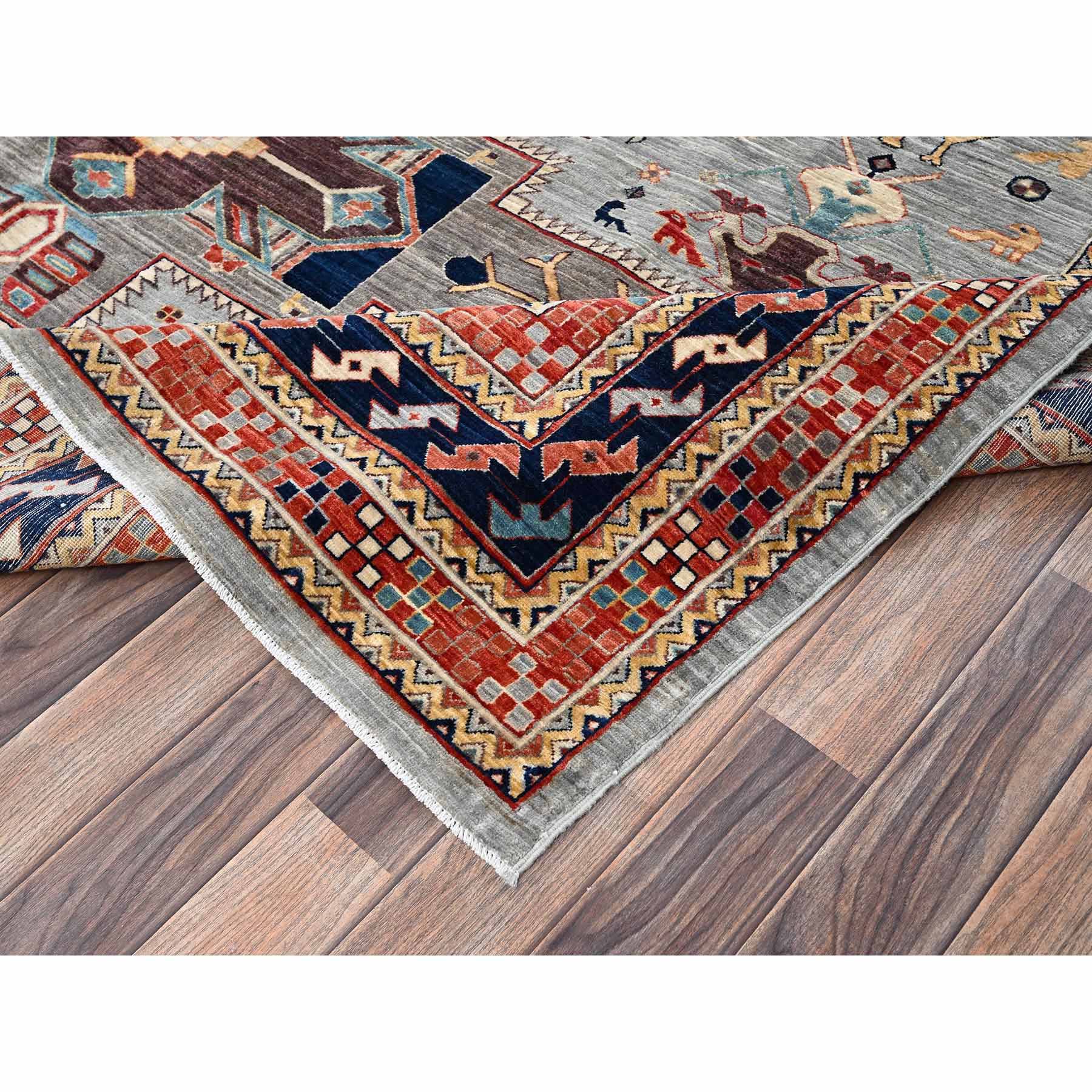 Tribal-Geometric-Hand-Knotted-Rug-10410