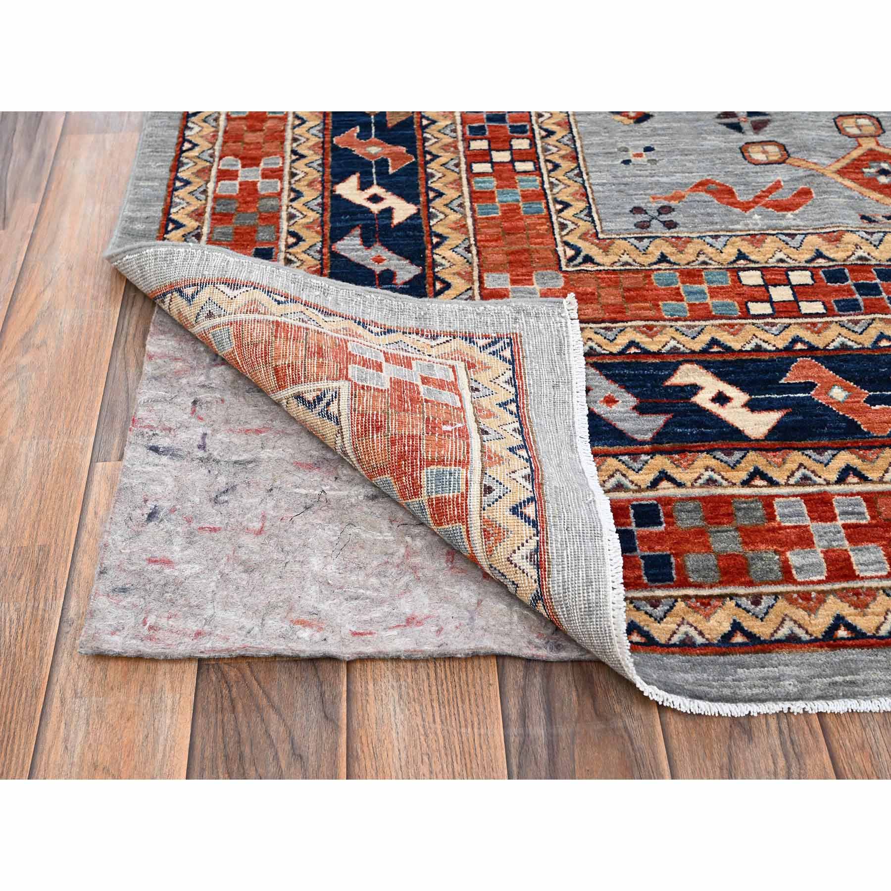 Tribal-Geometric-Hand-Knotted-Rug-10430