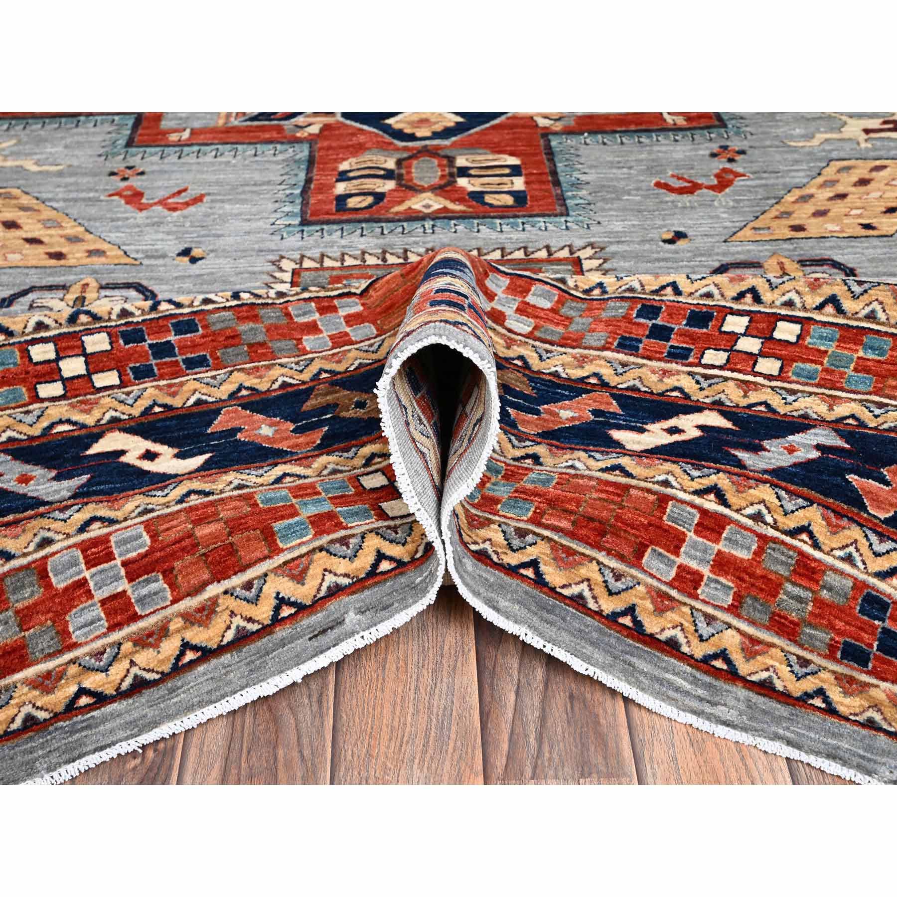 Tribal-Geometric-Hand-Knotted-Rug-10430