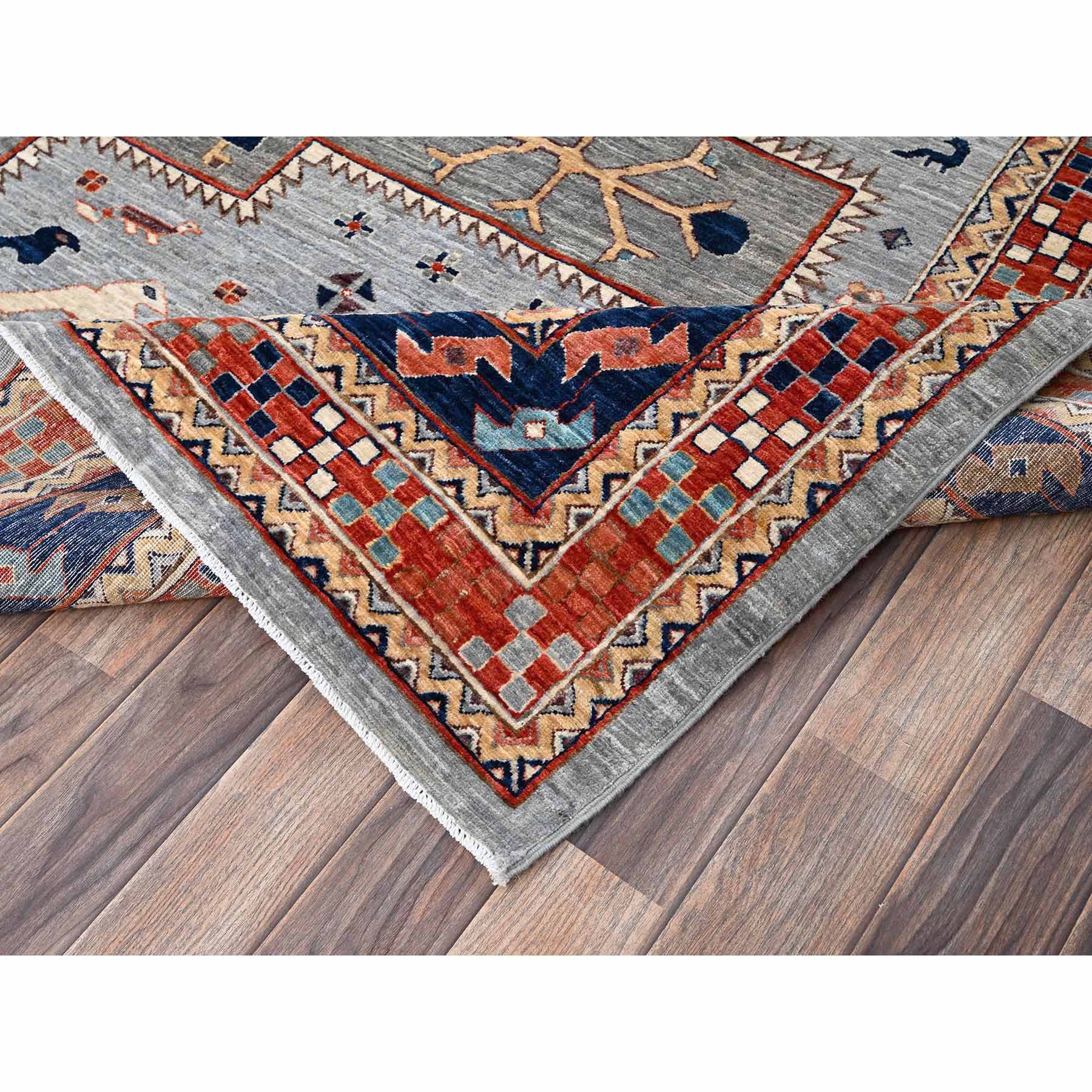 Tribal-Geometric-Hand-Knotted-Rug-10430