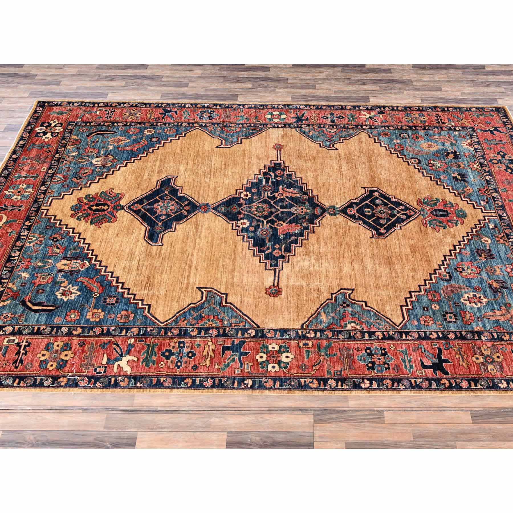 Tribal-Geometric-Hand-Knotted-Rug-11730