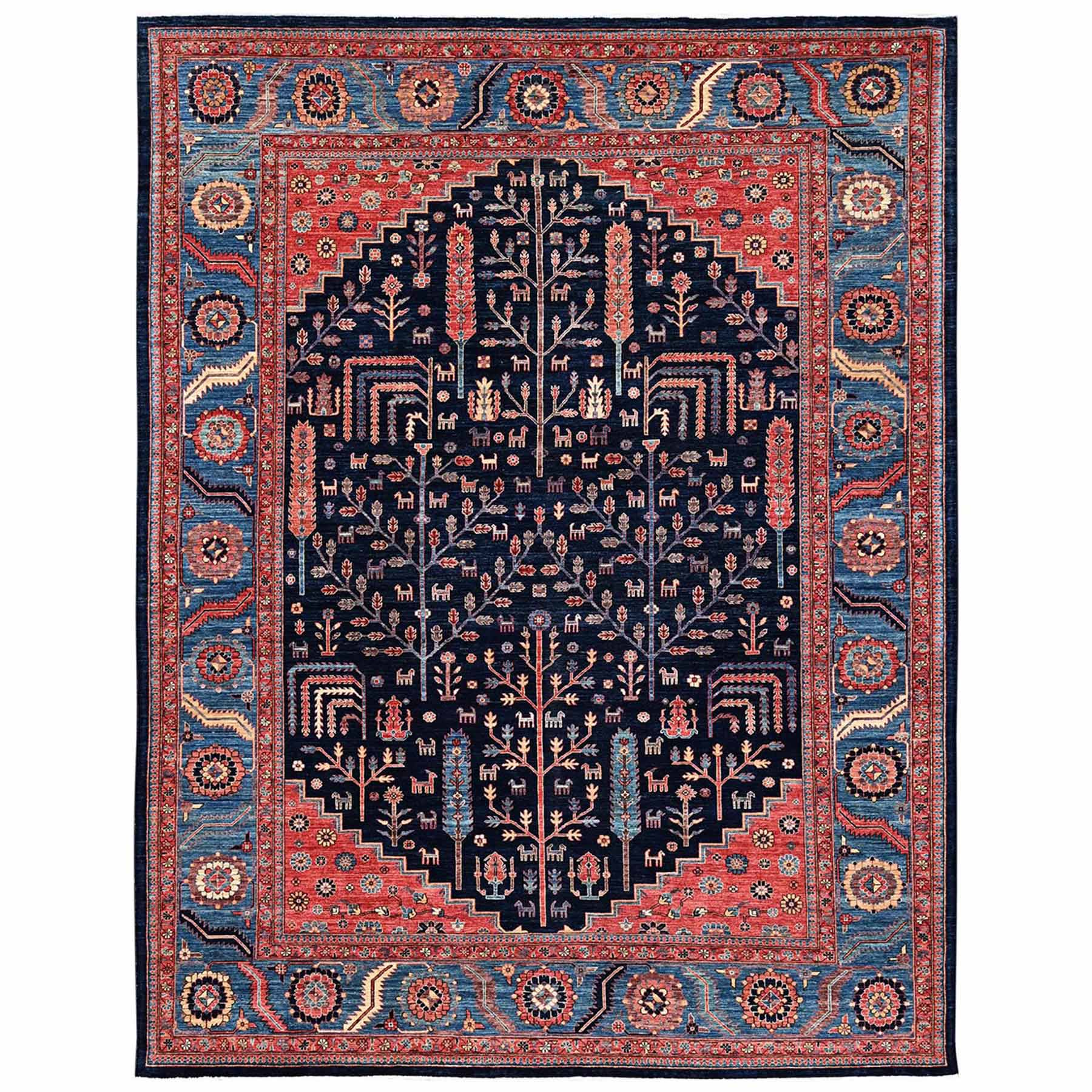 Tribal-Geometric-Hand-Knotted-Rug-11780
