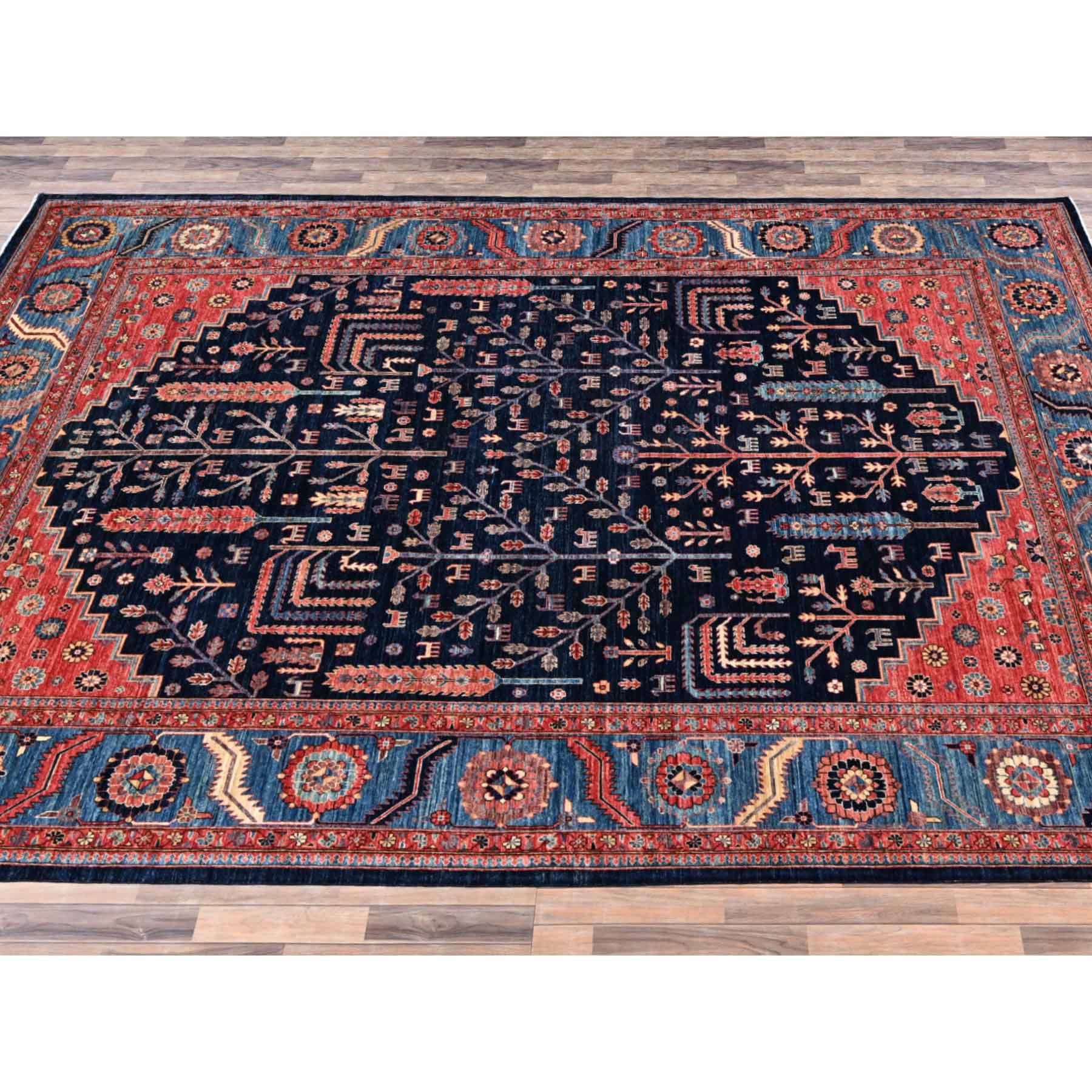 Tribal-Geometric-Hand-Knotted-Rug-11780