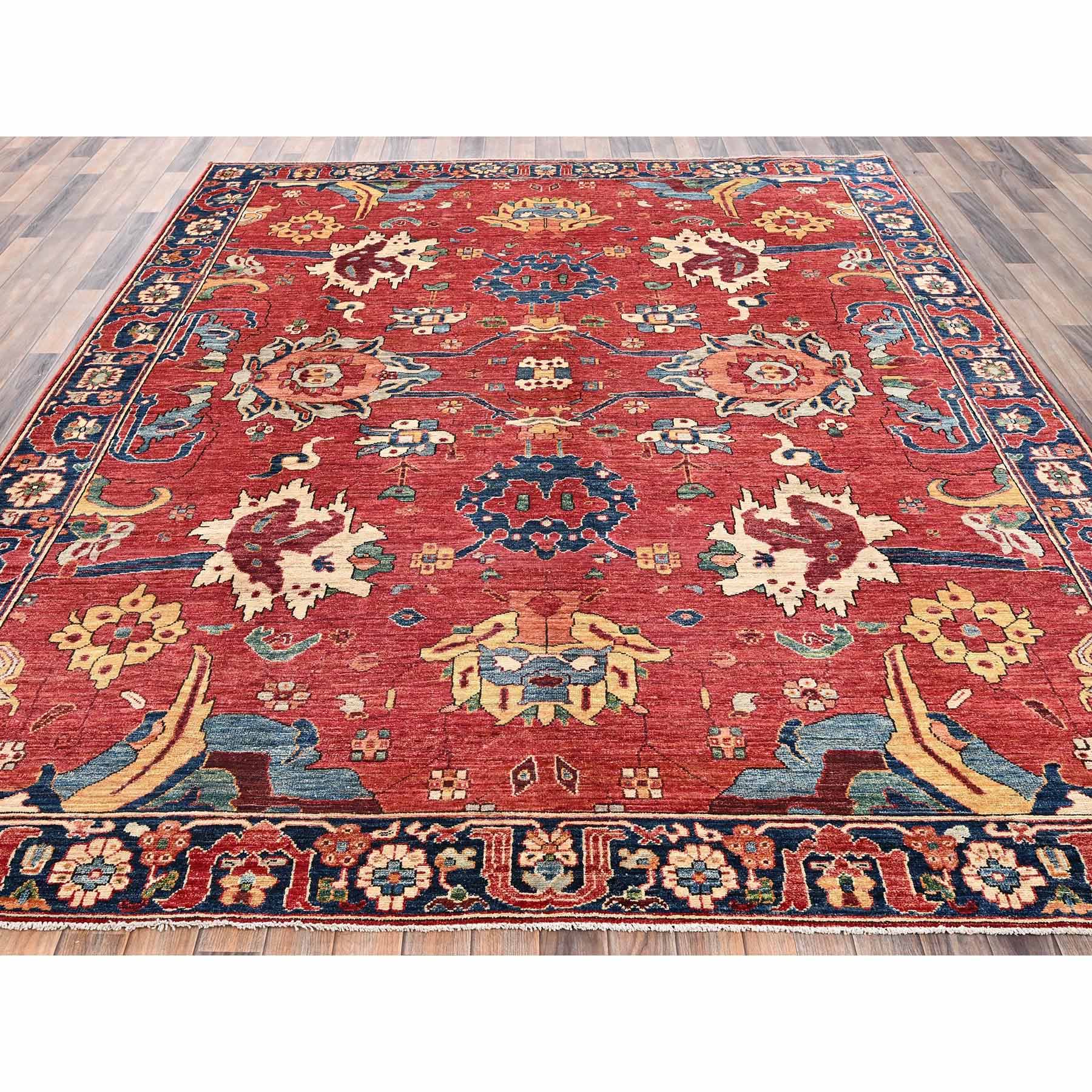 Tribal-Geometric-Hand-Knotted-Rug-11785