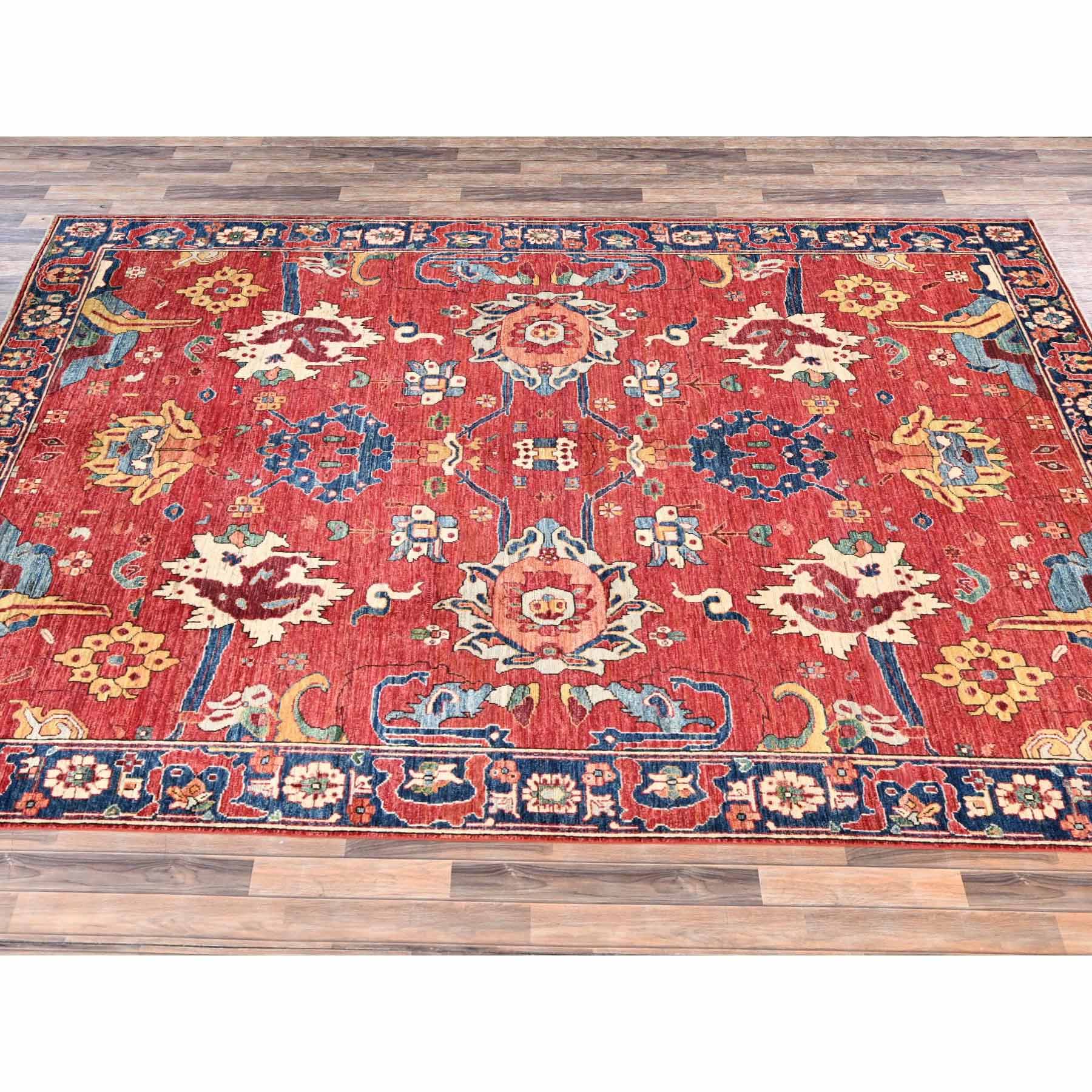Tribal-Geometric-Hand-Knotted-Rug-11785