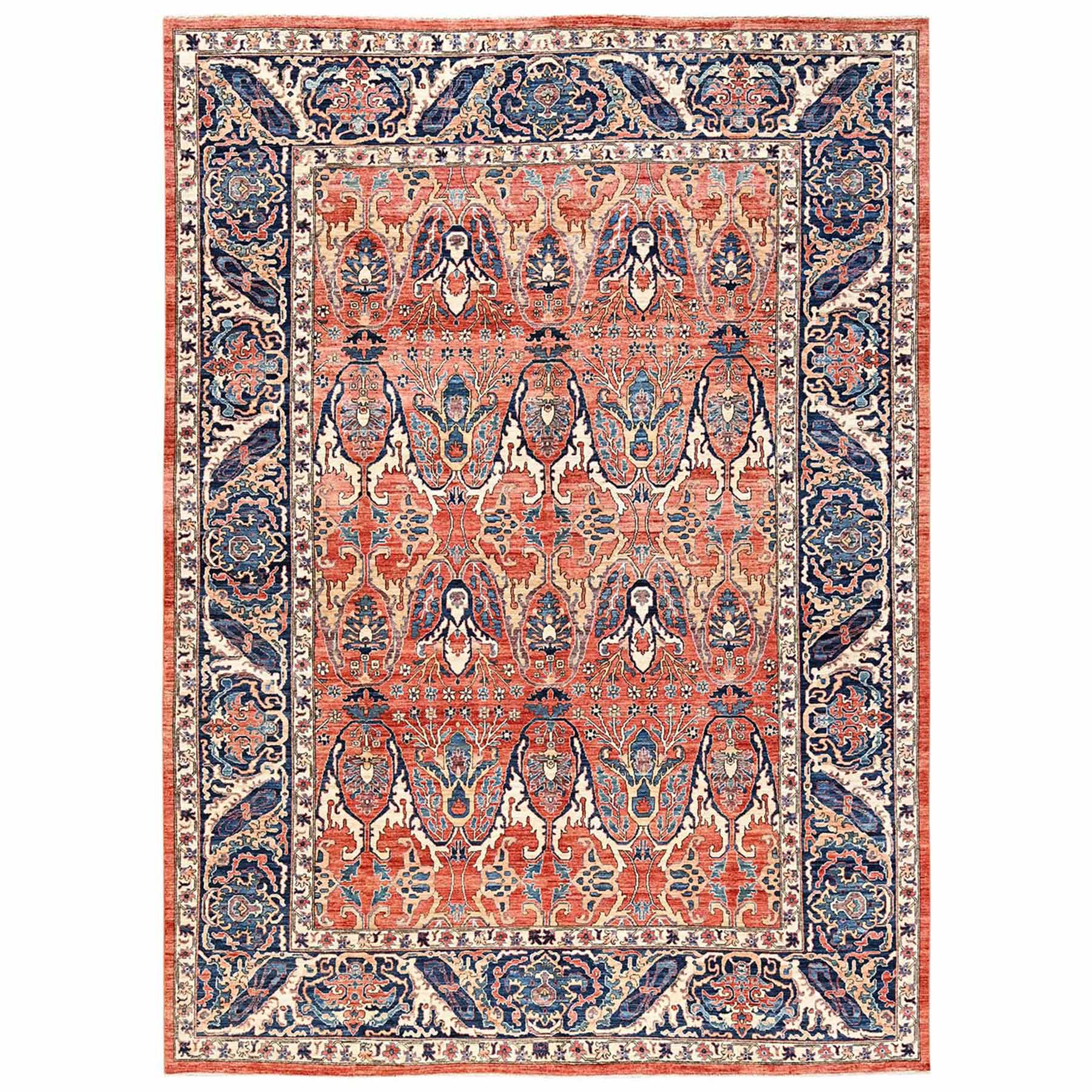 Tribal-Geometric-Hand-Knotted-Rug-11790