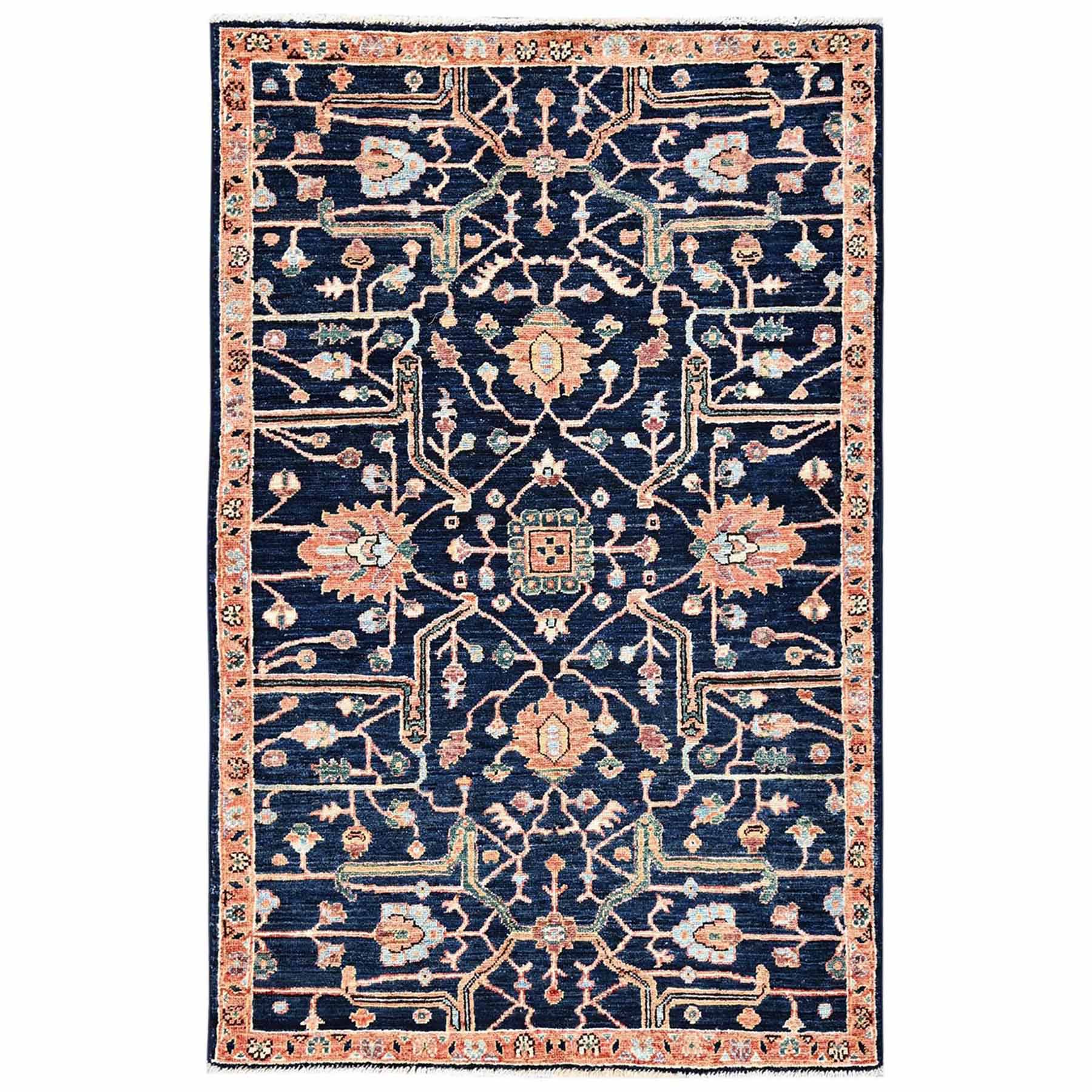 Tribal-Geometric-Hand-Knotted-Rug-11855