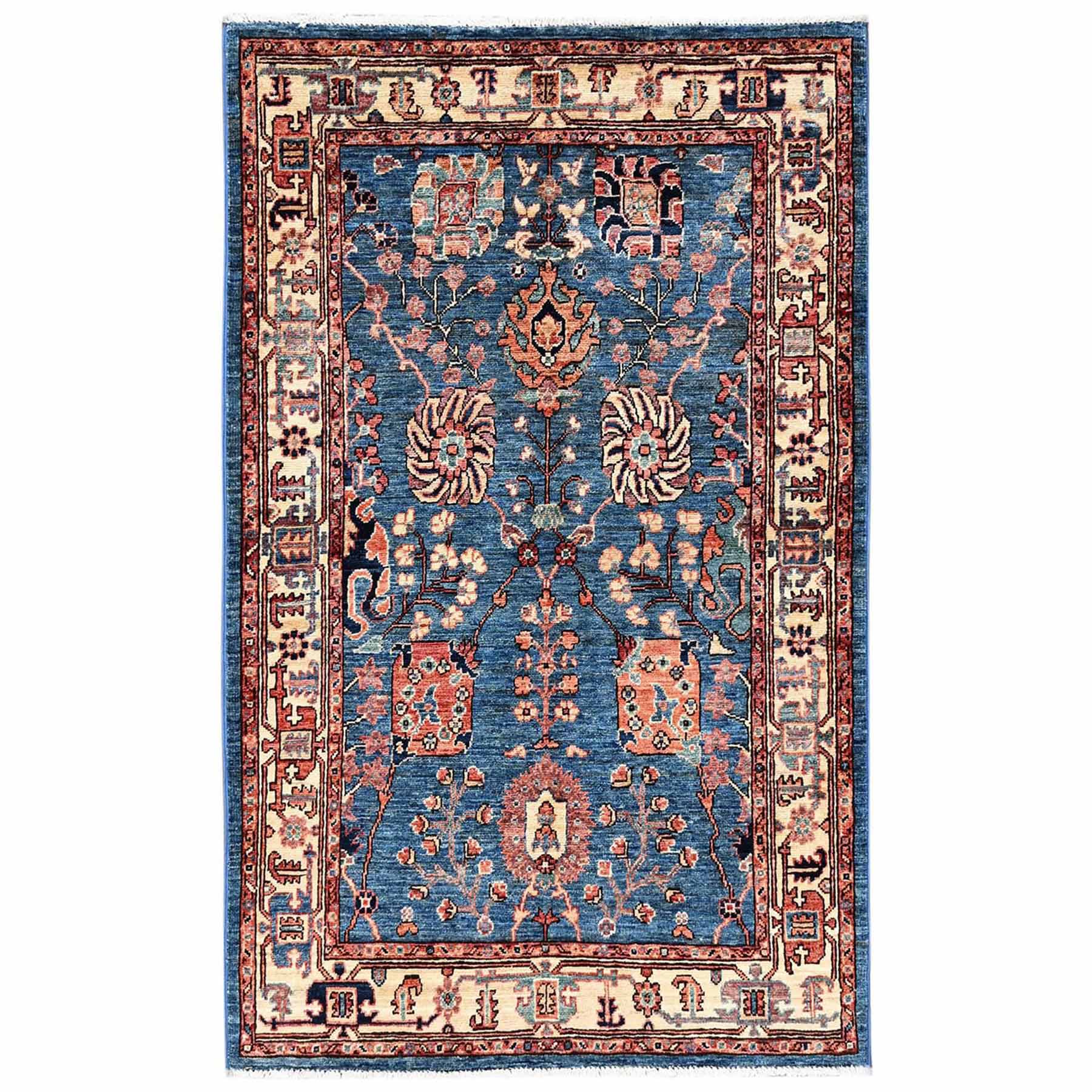 Tribal-Geometric-Hand-Knotted-Rug-11885
