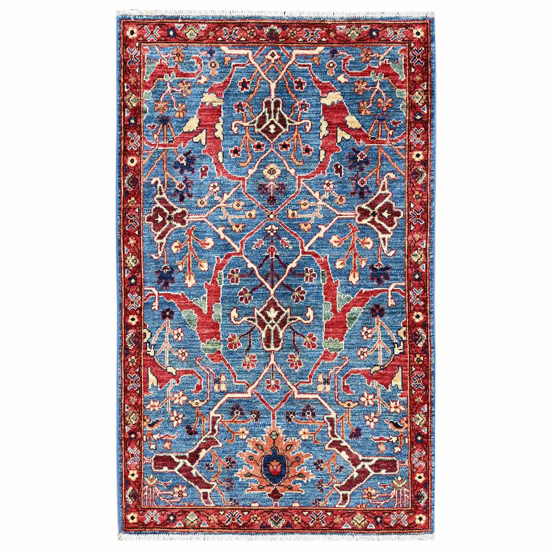 Tribal-Geometric-Hand-Knotted-Rug-11895