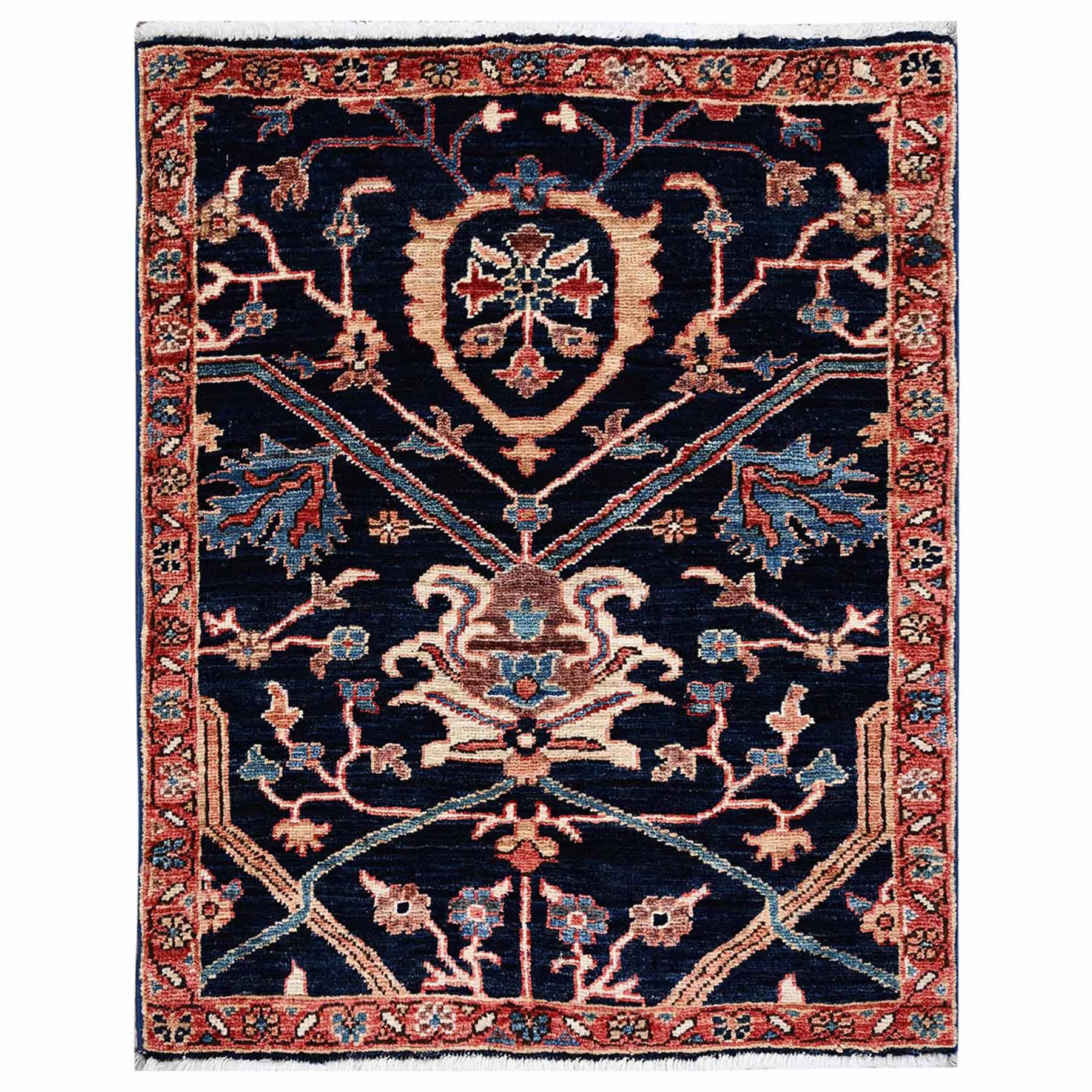 Tribal-Geometric-Hand-Knotted-Rug-11900