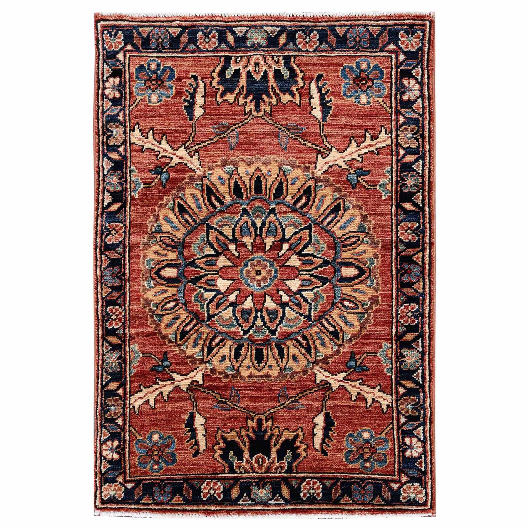 Tribal-Geometric-Hand-Knotted-Rug-11910