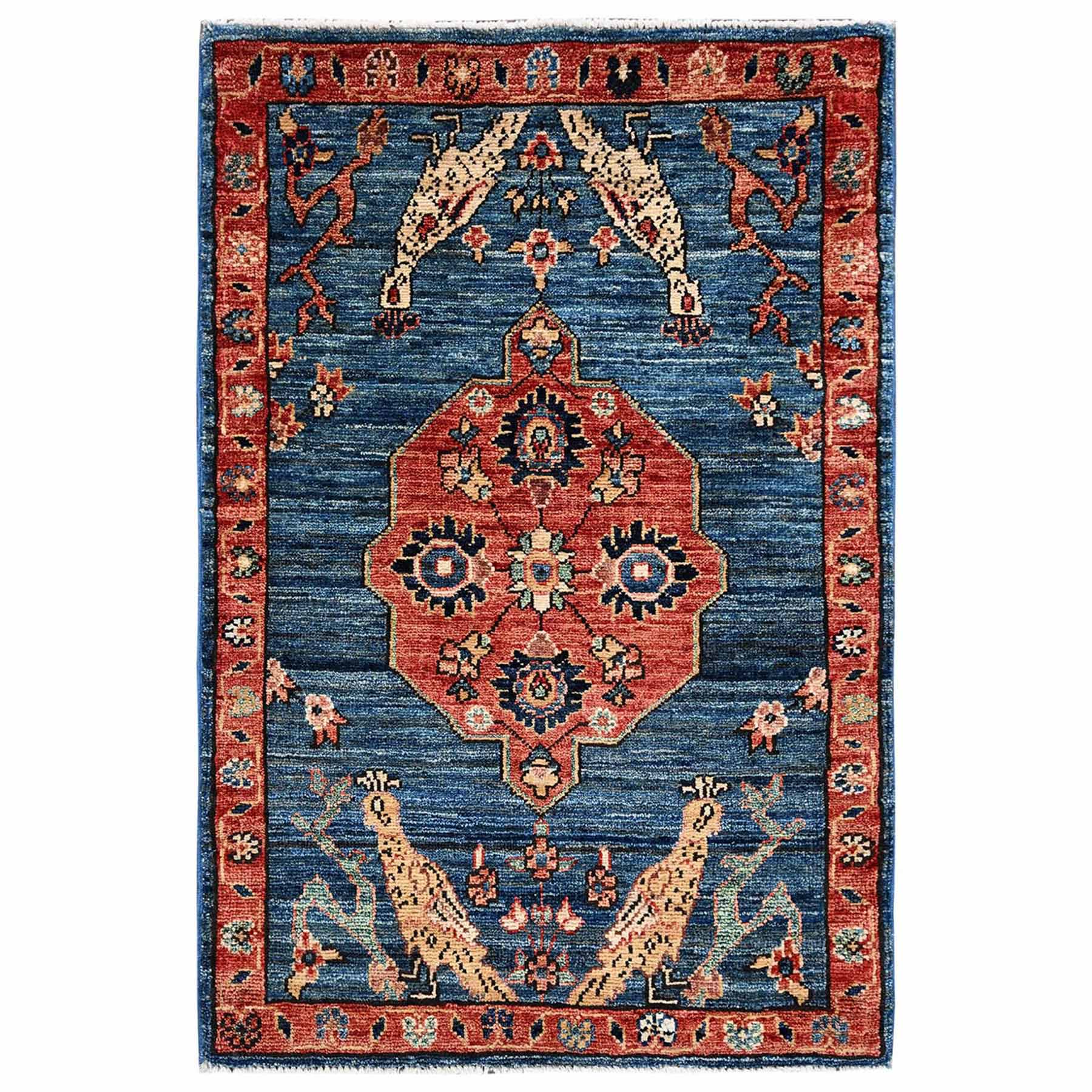 Tribal-Geometric-Hand-Knotted-Rug-11925