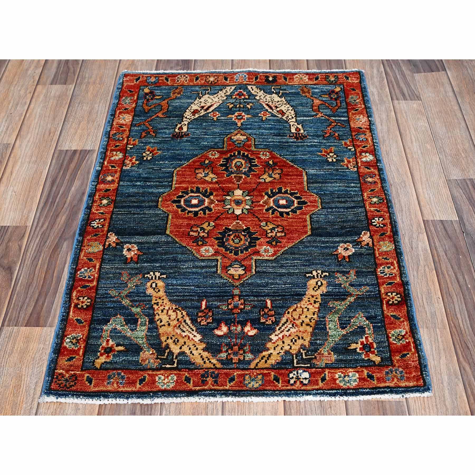 Tribal-Geometric-Hand-Knotted-Rug-11925