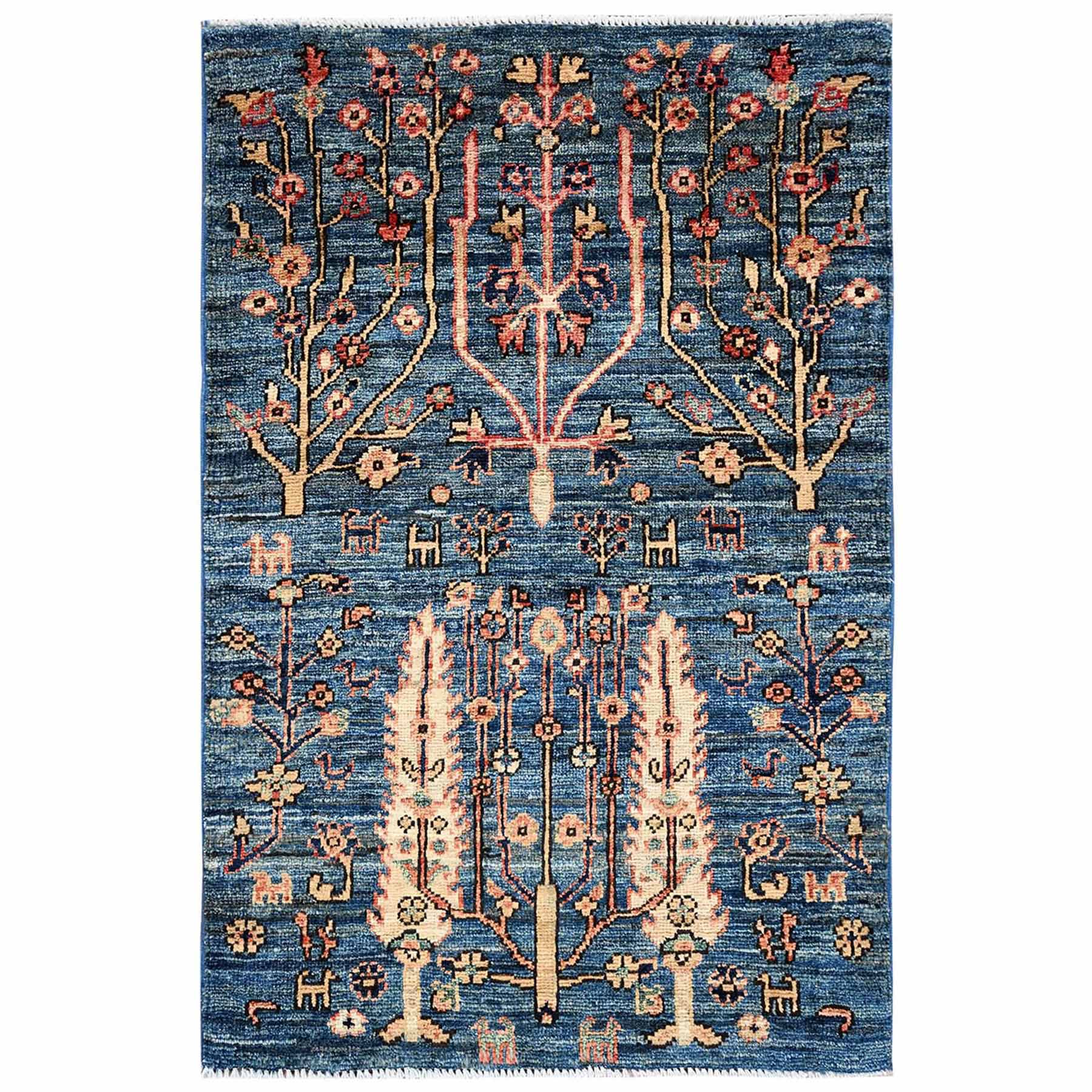 Tribal-Geometric-Hand-Knotted-Rug-11935