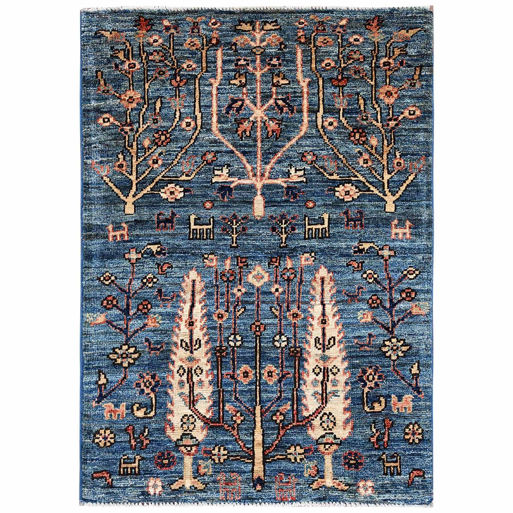 Tribal-Geometric-Hand-Knotted-Rug-11940