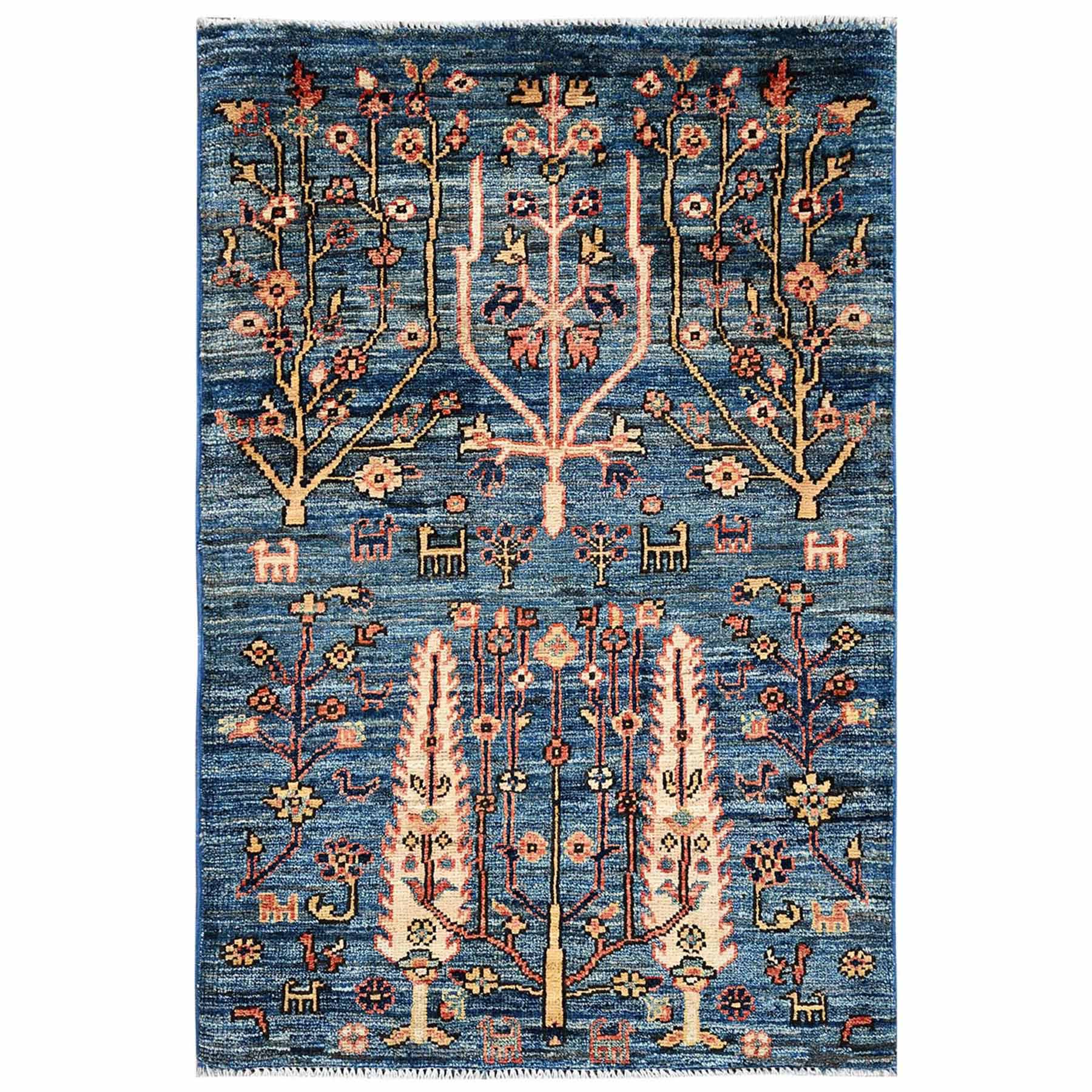 Tribal-Geometric-Hand-Knotted-Rug-11945