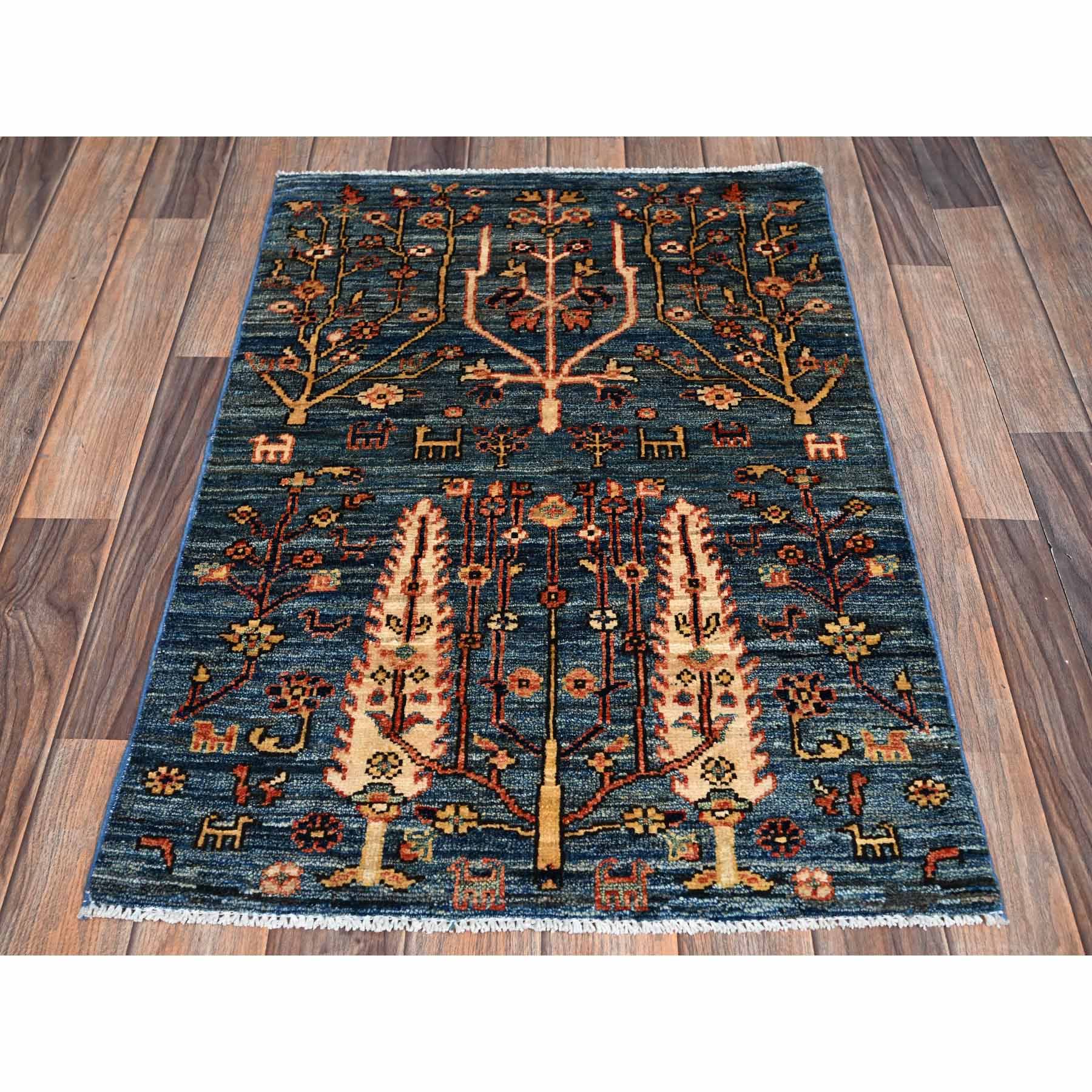 Tribal-Geometric-Hand-Knotted-Rug-11945