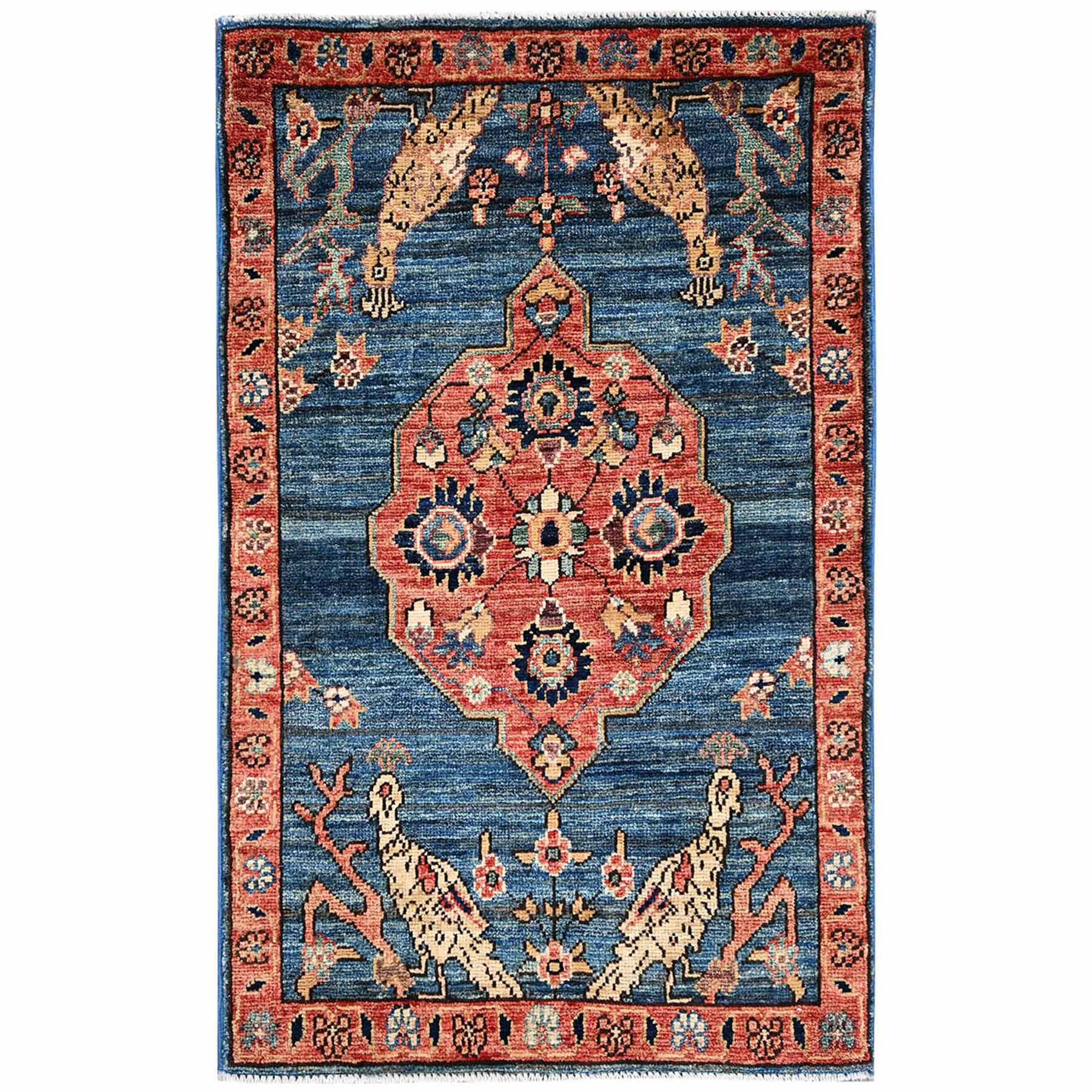Tribal-Geometric-Hand-Knotted-Rug-11955
